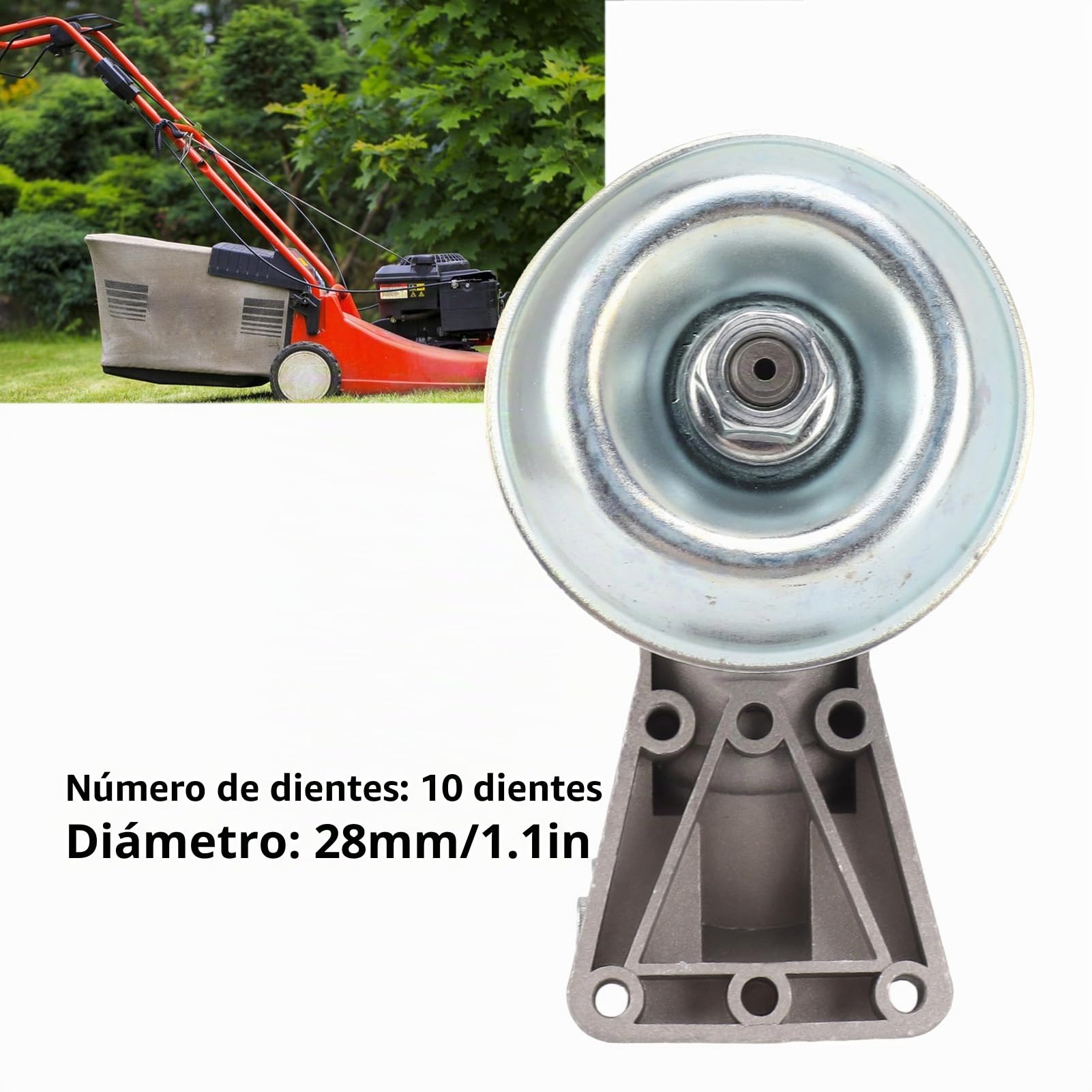 Accesorios para Cortacésped, Cabezal de Engranaje de 10 Dientes de Diámetro 28 MM Adecuado para Recortadora Oleo, Desbrozadora, Caja de Cambios EM753 746T / 750T / 753T / 755