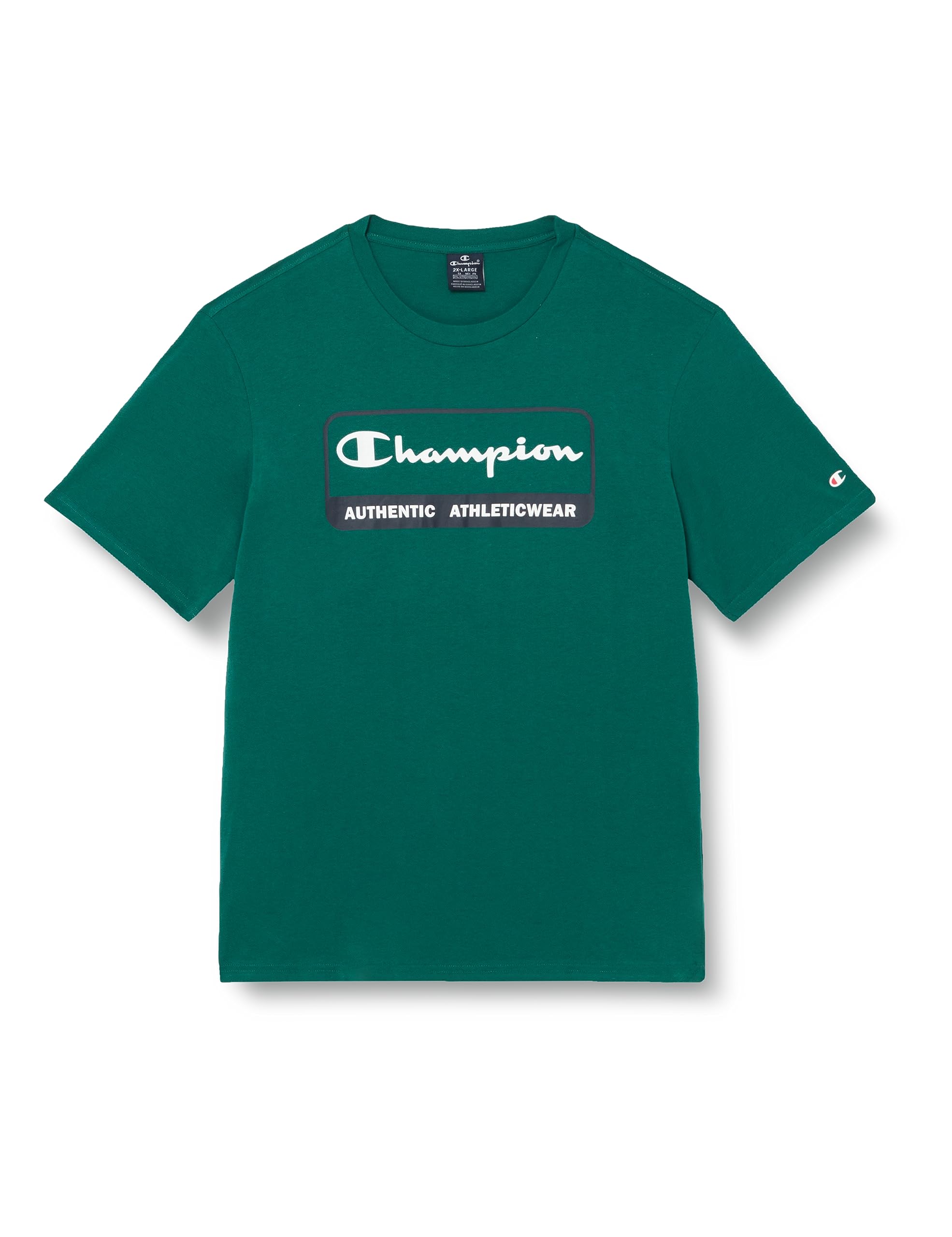 Champion Men's Legacy Graphic Shop Authentic - S-s Crewneck T Shirt, Verde Scuro, S UK