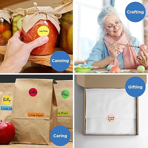 Miniatura 6 de ChromaLabel 3/4 Inch Circle Sticker Labels, Easy to Write On Round Colored Stickers, Permanent Sticky Dots - 1200 Colored Dot Stickers per Variety