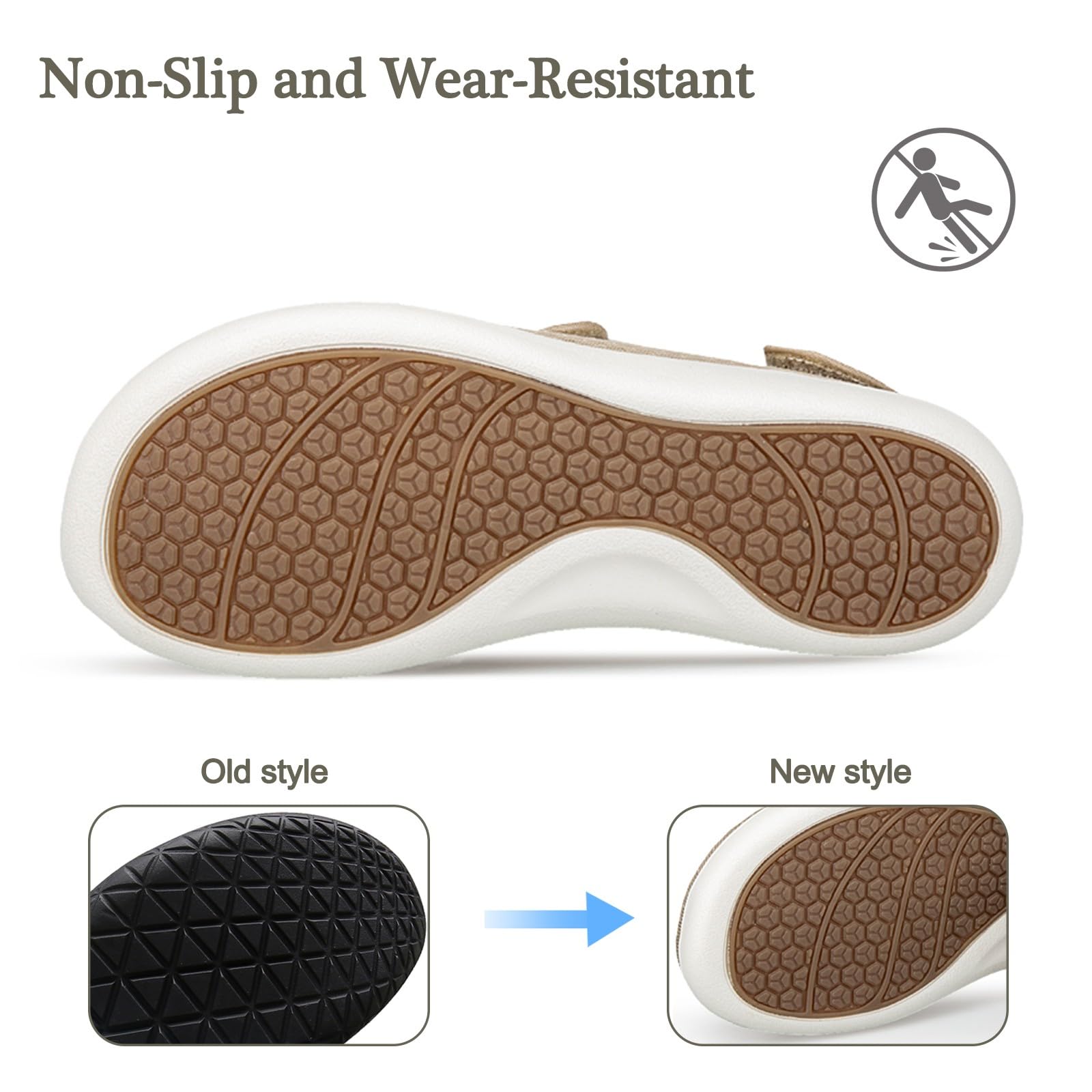 Hsyooes Sandales de rééducation Femme Chaussures diabétiques Hommes Chaussons Orthopédique Respirable Réglables Pantoufles Anti-dérapante Edema Swollen