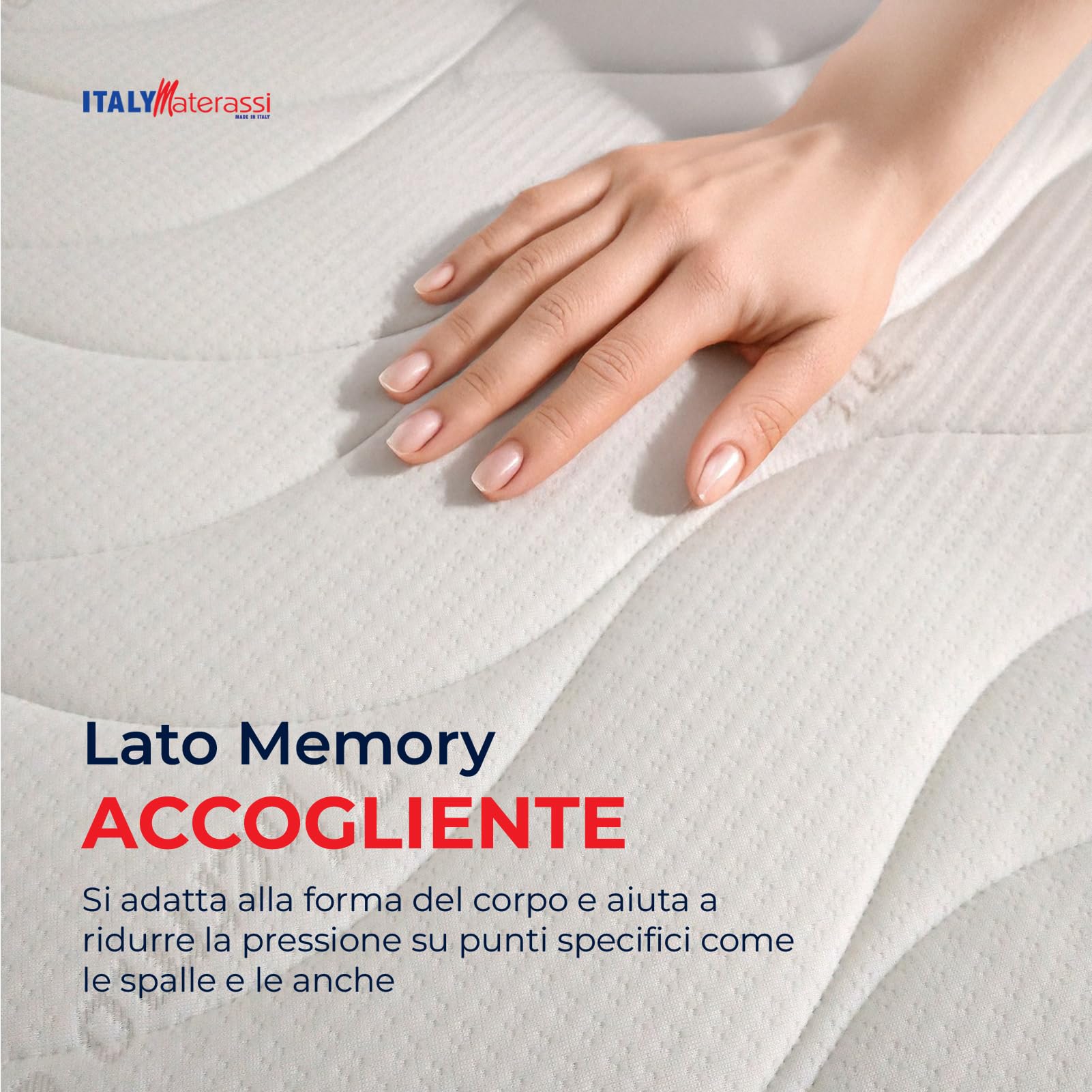 ITALYMATERASSI Materasso Matrimoniale MED 3.1 160x190 cm in Memory Foam e Molle Insacchettate con 2 Cuscini, Alto 24 cm, Dispositivo Medico Detraibile, Made in Italy