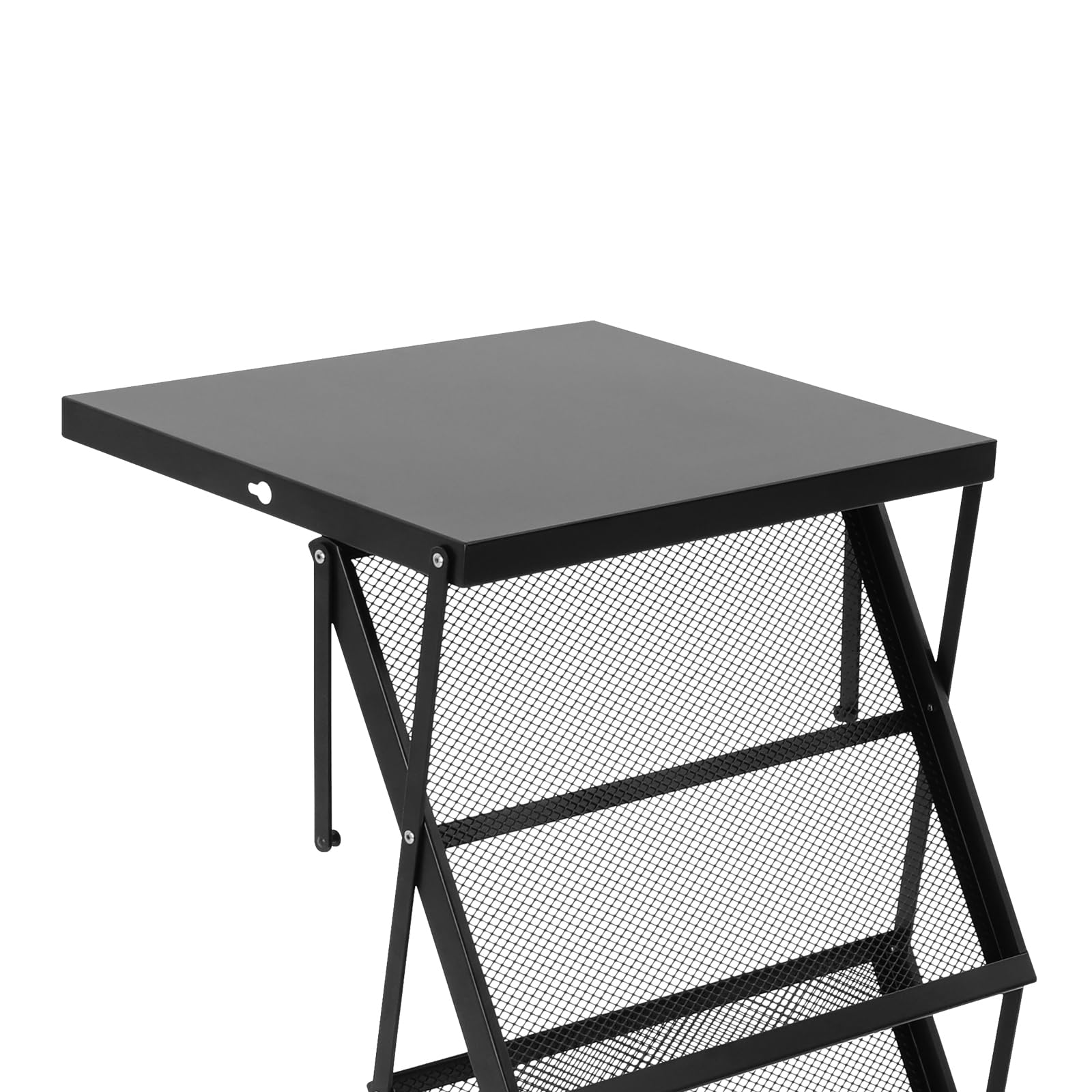 Prospektständer 3 Ebenen Faltbar Zeitschriftenhalter Doppelreihe Broschürenständer Metall mit Verstärkte Fußpolster und Erhobene Kanten 45x36,8cm zeitschriftenständer für Büro und Messe