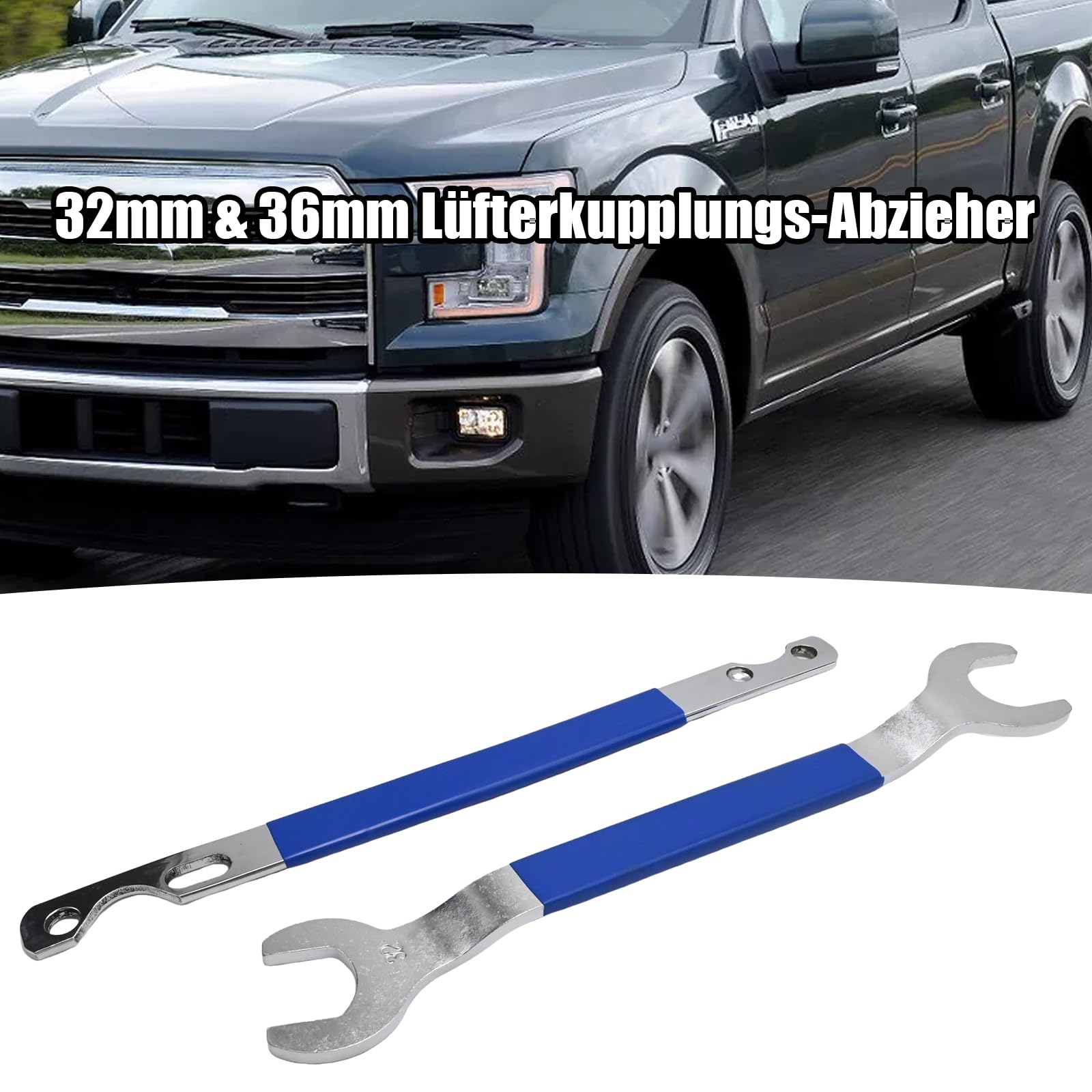Extracteur d'embrayage de ventilateur 32 mm et 36 mm, kit de clé de rechange pour BMW, Ford, GM, Chevrolet, kit d'extracteur de support de pompe à eau