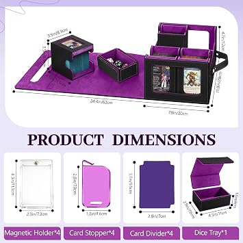 Trading Card Storage Box with Handle, Card Deck Box for 2120+ Cards