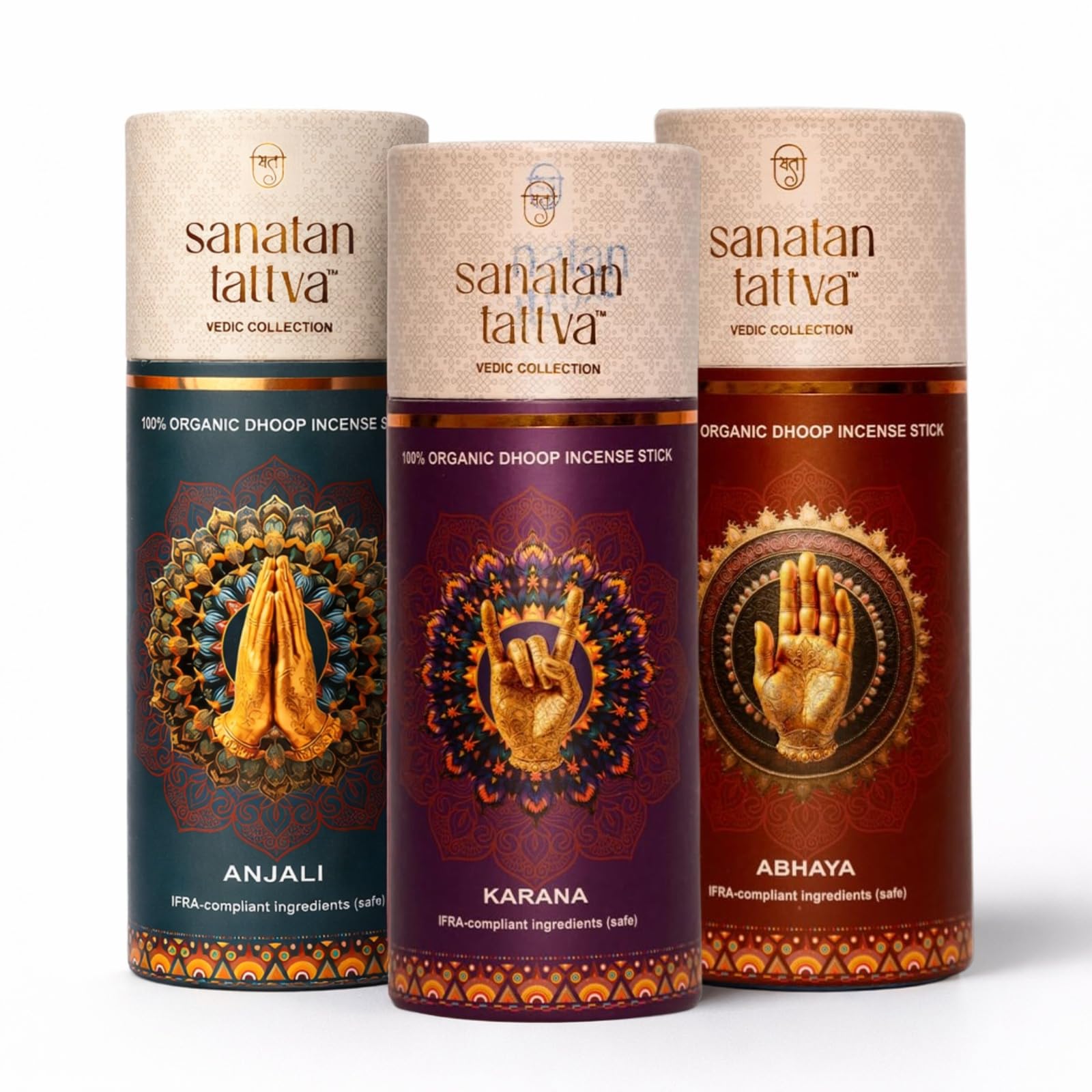 Dhoop Sticks Combo Pack of 3 (Abhaya,Anjali,Karana) | Long Lasting Fragrance | Zero Black Smoke Incense | Bambooless Dhoop Sticks for Puja & Meditation | Made in India-image-23