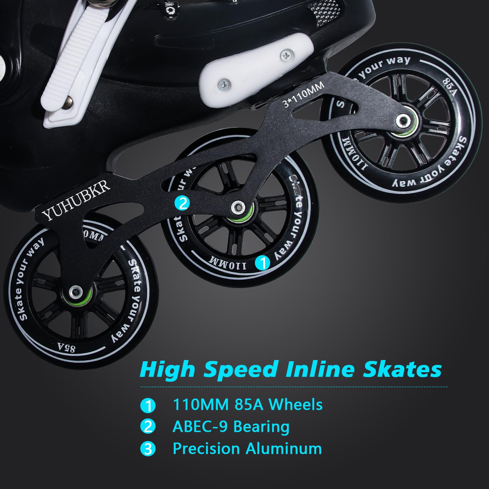 3 Wheel Inline Skates For Adult Women Men,Professional Outdoor Fitness