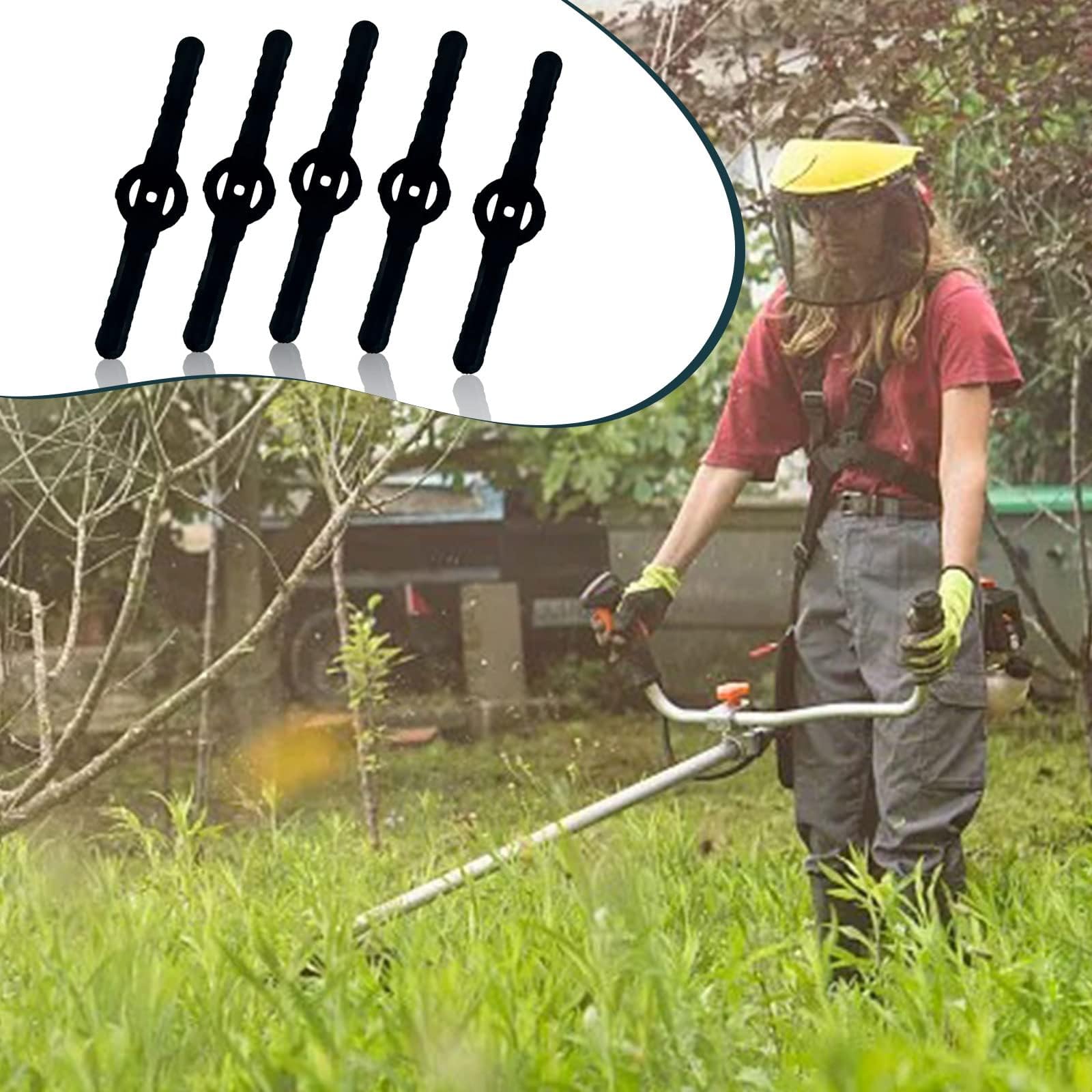 40 Lame Plastiche Per Decespugliatore - Ricambio Per Tosaerba Senza Fili - Foto 12