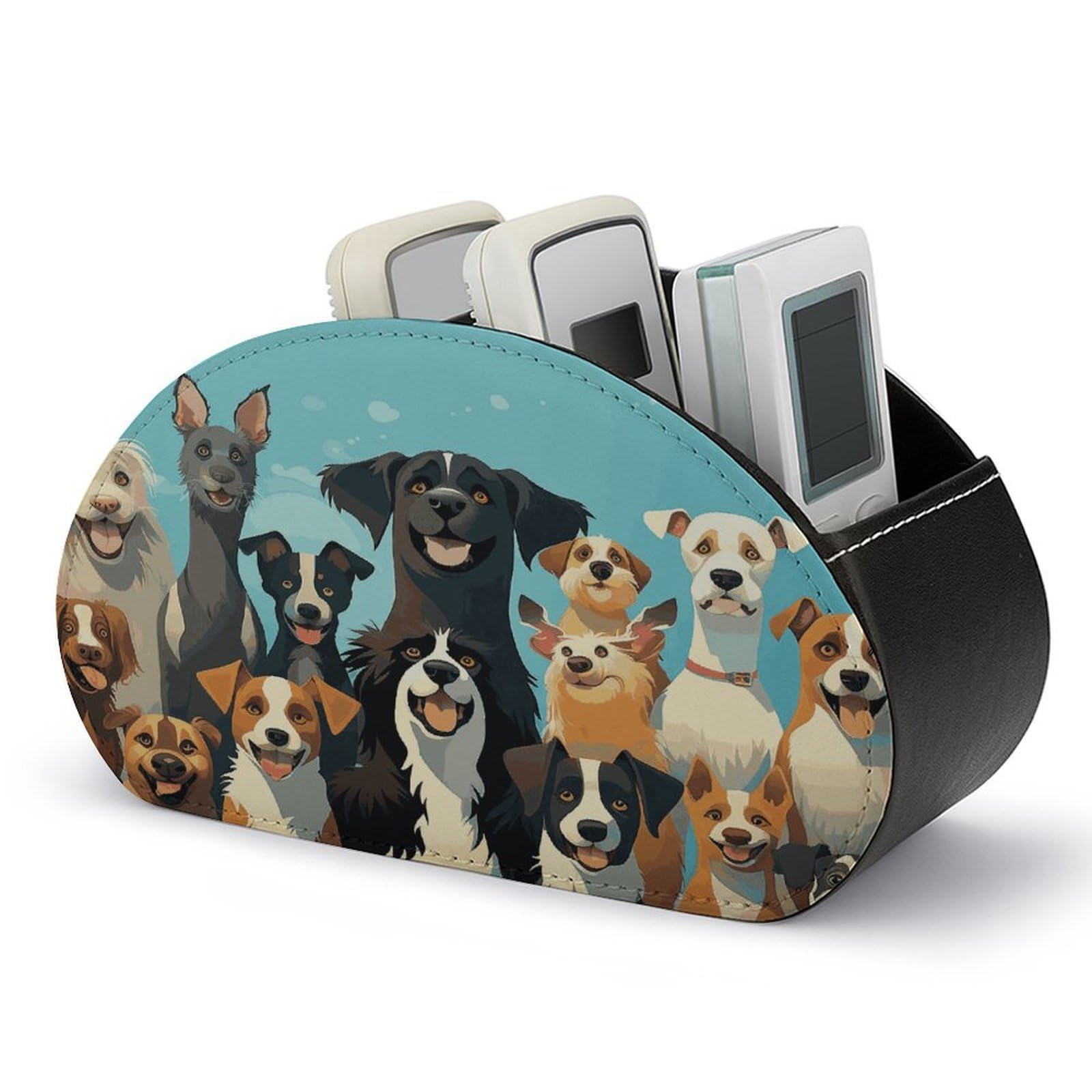 Btcowzrv Style Group Of Dogs Remote Control Holder With 5 Compartments