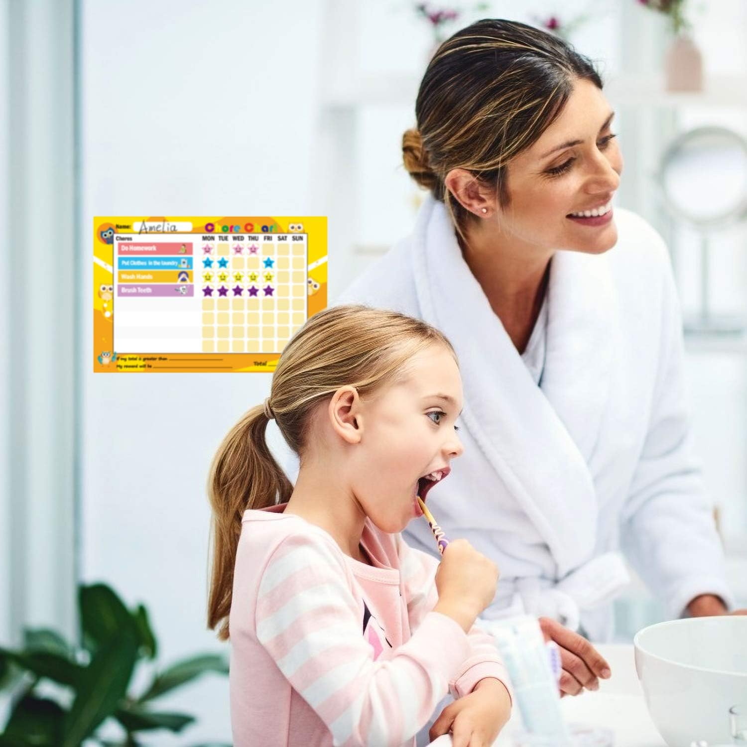 Up To 40% OFF Pack of 16 Chore Reward Chart for Kids, Yoklili Teach Children Responsibility & Good Behavior Chart for Home Classroom, Includes 144 Chore & 960 Star Stickers