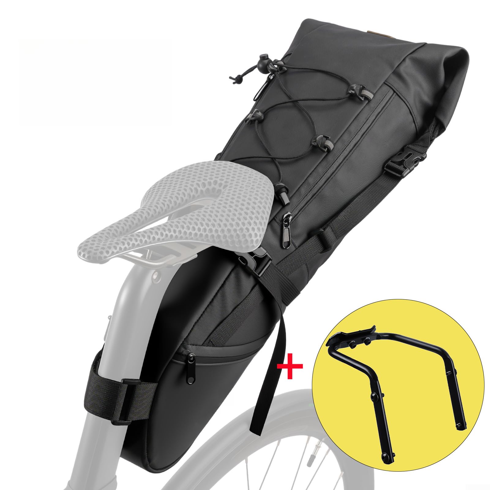 Borsa Sella Ciclismo 15L Grande Capacità Espandibile