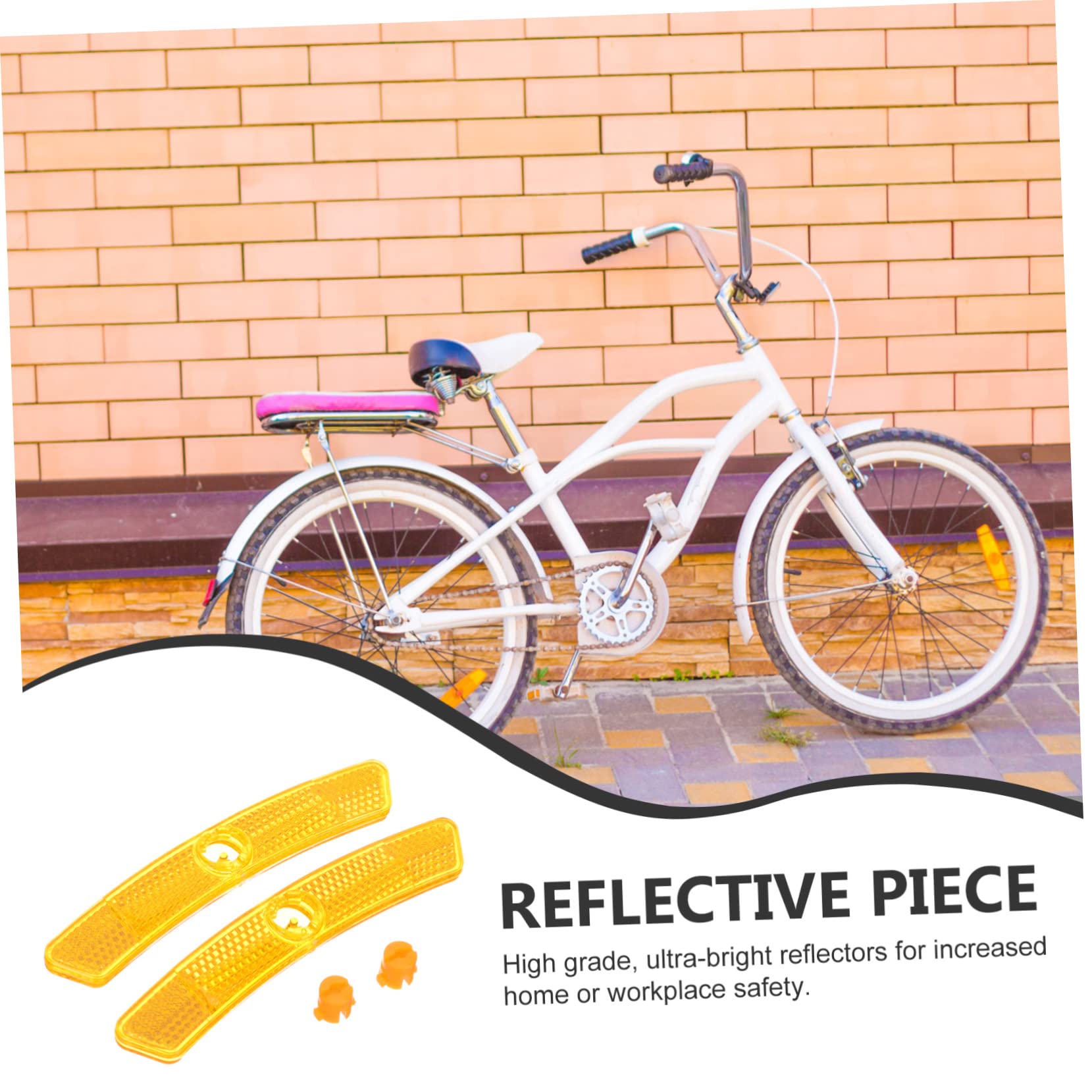 GOOHOCHY 20pcs Portable Wheel Reflectors Professional Bike Reflectors for Safety Replaceable Reflective Signs for Bicycles Convenient Installation for Bikes and Touring Cars