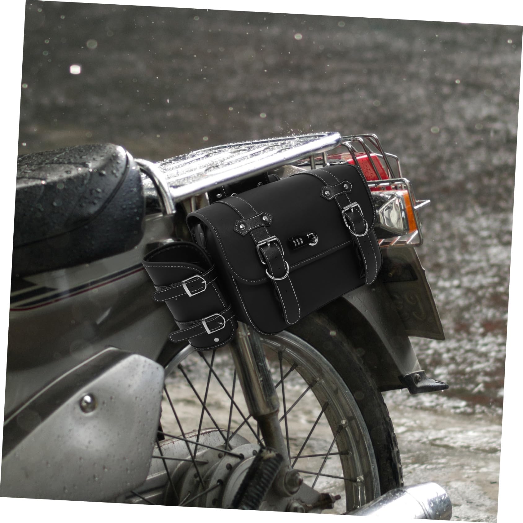 Sakw Motocyklowych z Zamkiem Skórzana Torba Boczna Do Przechowywania Narzędzi i Osobistych Przedmiotów Uniwersalna Torba Do Motocykli Rowerów i Skuterów Elektrycznych