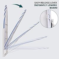 Vista 4 de Ivation Tabla de planchar montada en la pared Estación de planchado plegable de 36.2 x 12.2 pulgadas para el hogar, apartamento y espacios pequeños