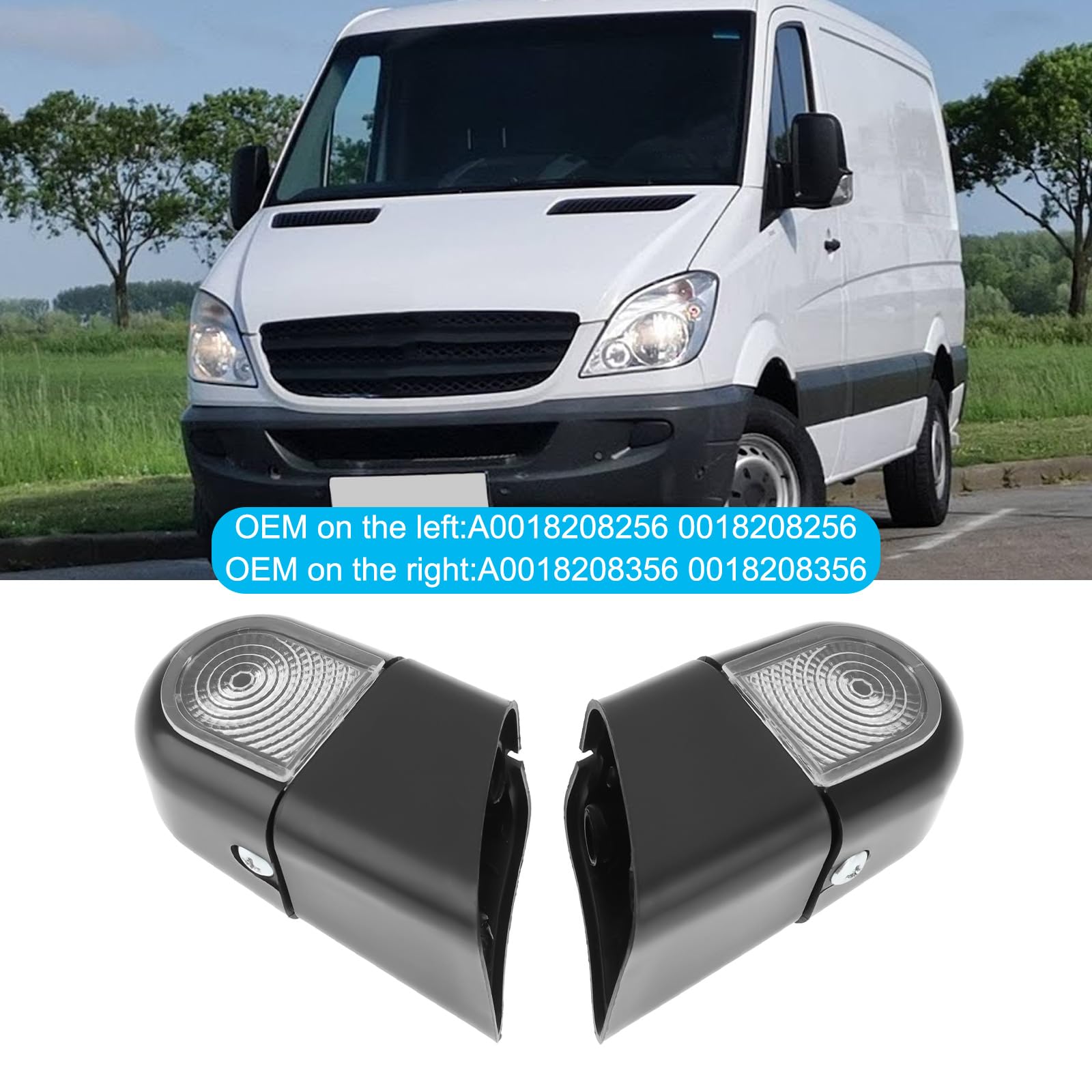 2 x alloggiamento bianco anteriore superiore laterale sinistro destro A0018208256 A0018208356 compatibile con Mercedes-Benz Sprinter Vario T2