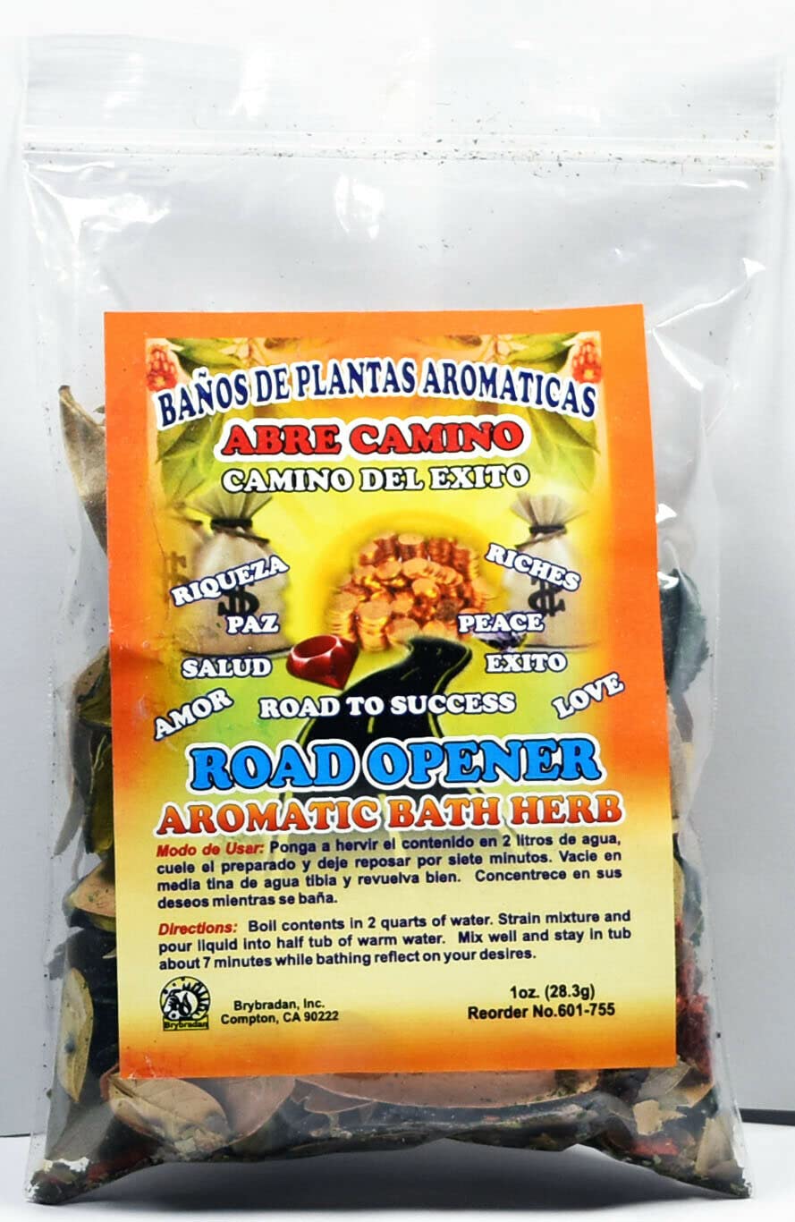 1 PC Aromatic Soothing Herbal Bath Road Opener ABRE Camino BANO DE PLANTAS AROMATICAS - Made in USA - 1 OZ