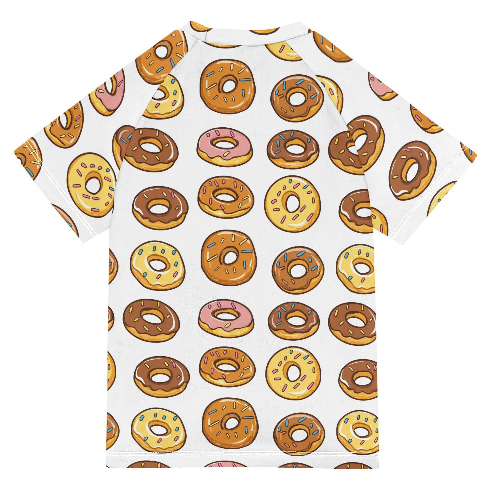 Kids Bathing Suits Boys Short Sleeve Teen Rash Guard Swimsuit 5T Donuts