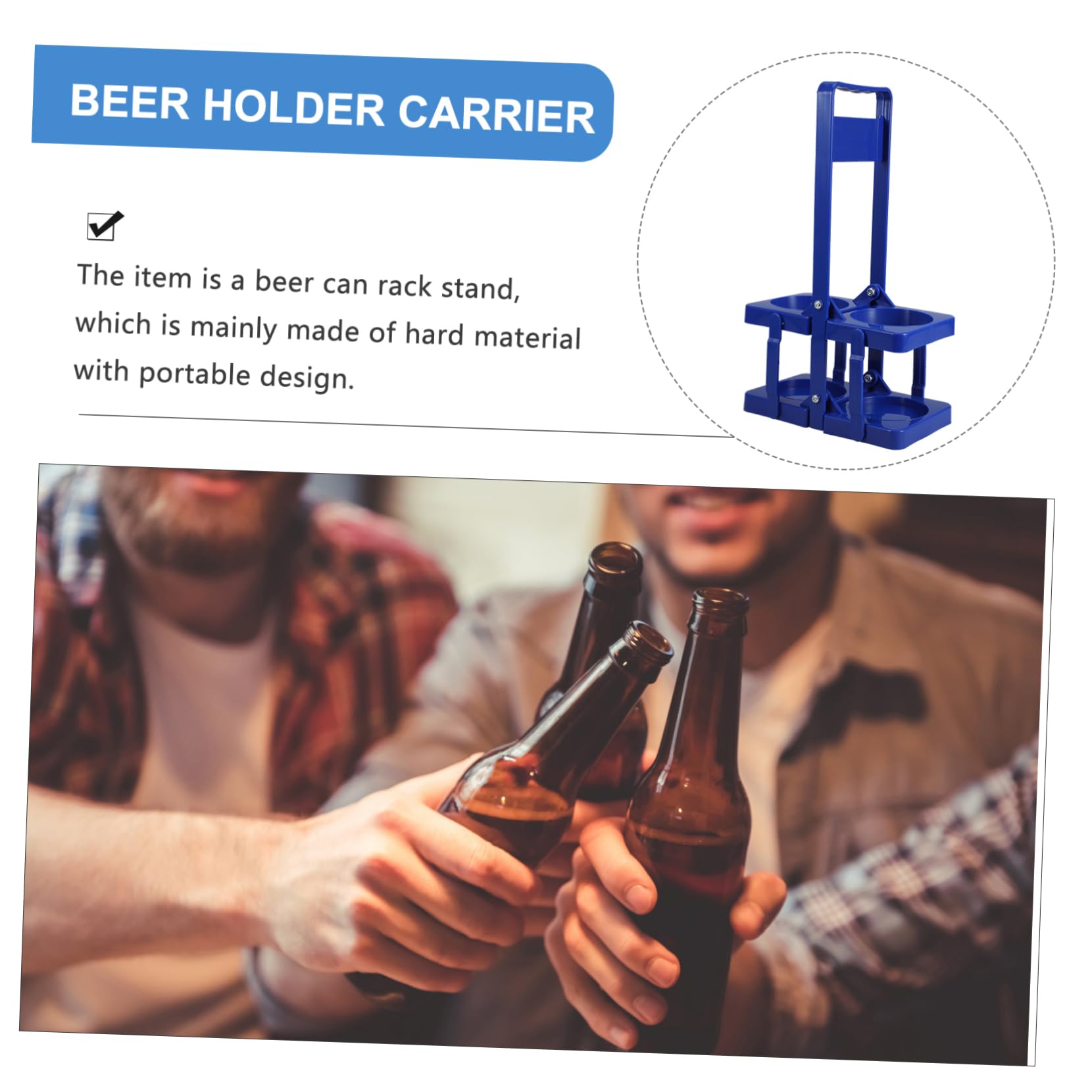 Cabilock 4piezas Portabebidas Plegable con para Cerveza y Transportador De Plástico para Botellas De y Picnics