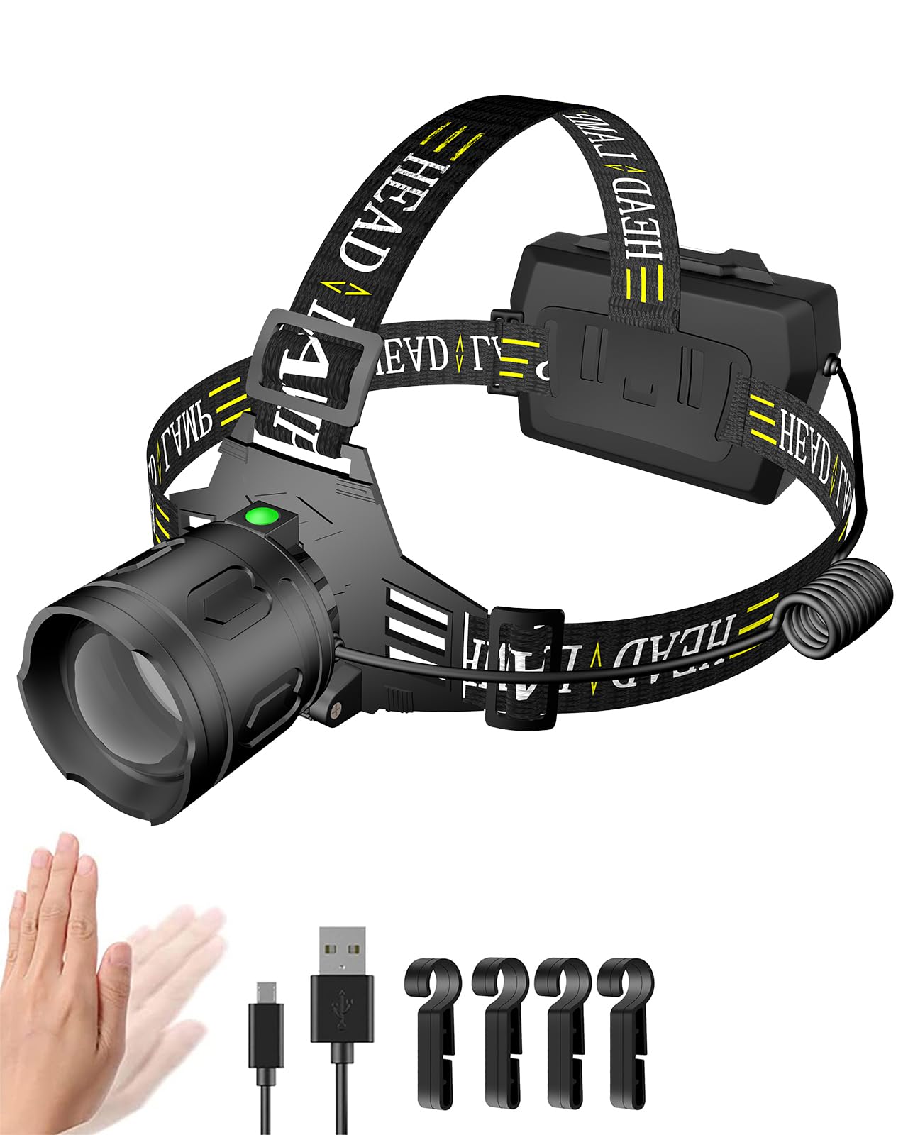 Amazon.co.jp: LED ヘッドライト CREE XHP190 3000000ルーメン USB