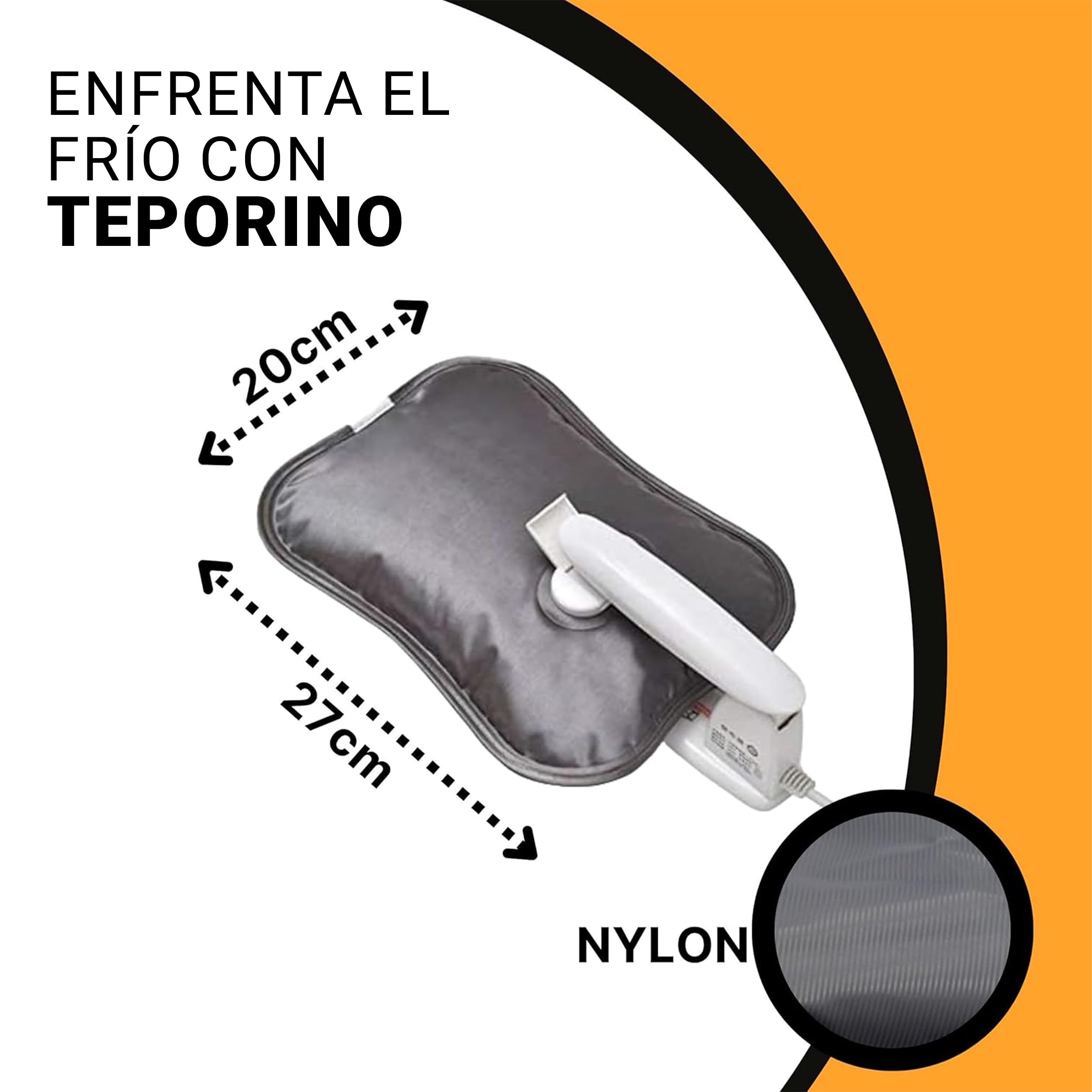 ELETTROCASA - Bolsa de Agua Caliente Eléctrica Teporino - 6h de Calor - Bolsa Agua Caliente Recargable Lista en 10' - Bolsa para Calentar Agua