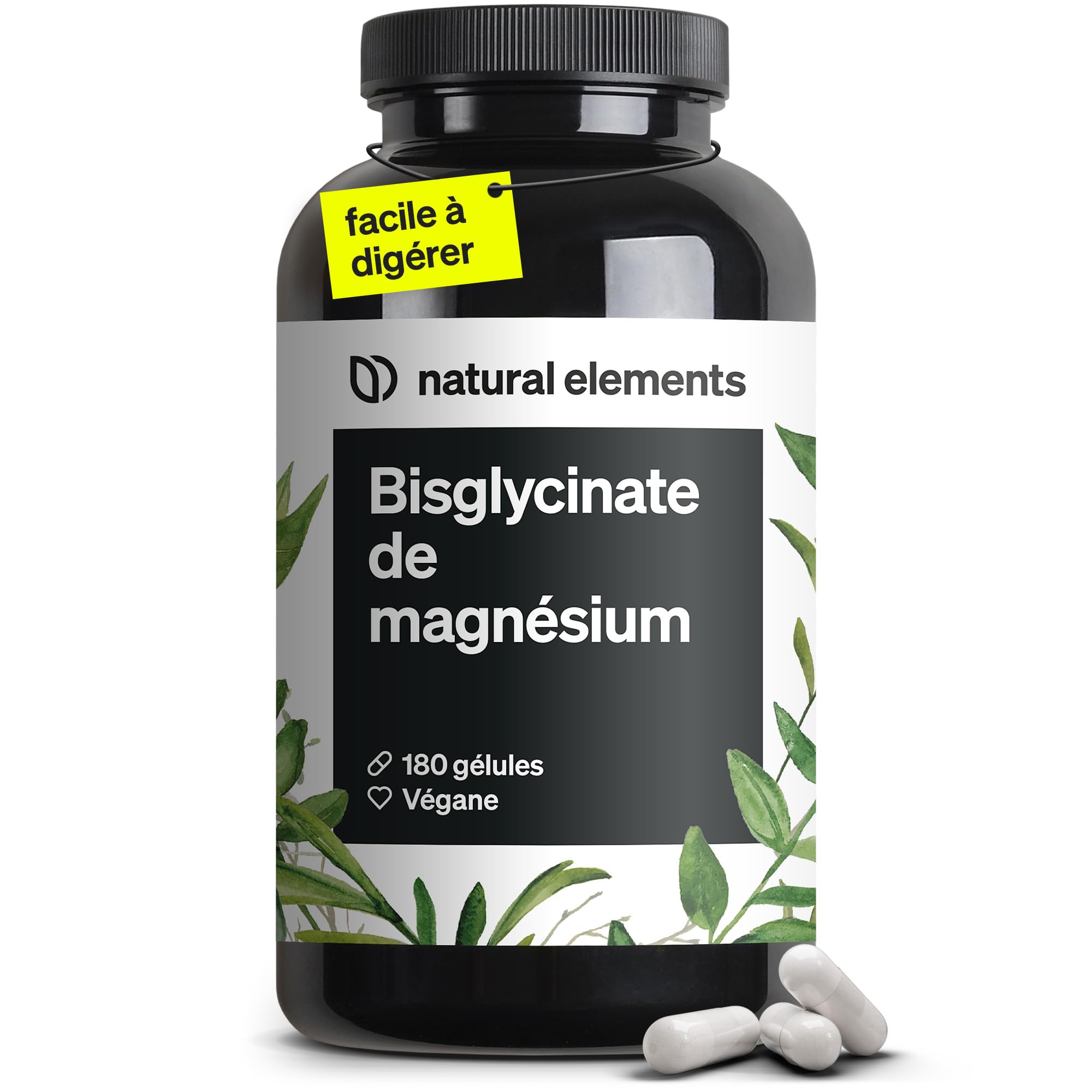 Magnésium Bisglycinate – 300 mg de magnésium élémentaire/dose journalière – 180 g