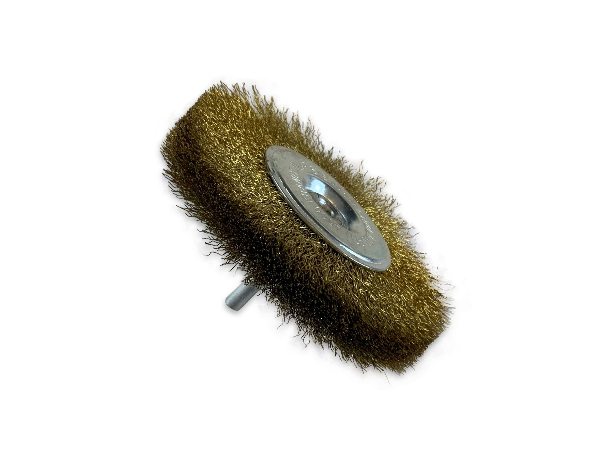 Kibros Brosse rot. circ. laiton souple Ø 100 mm 18 mm 3 rangs tige