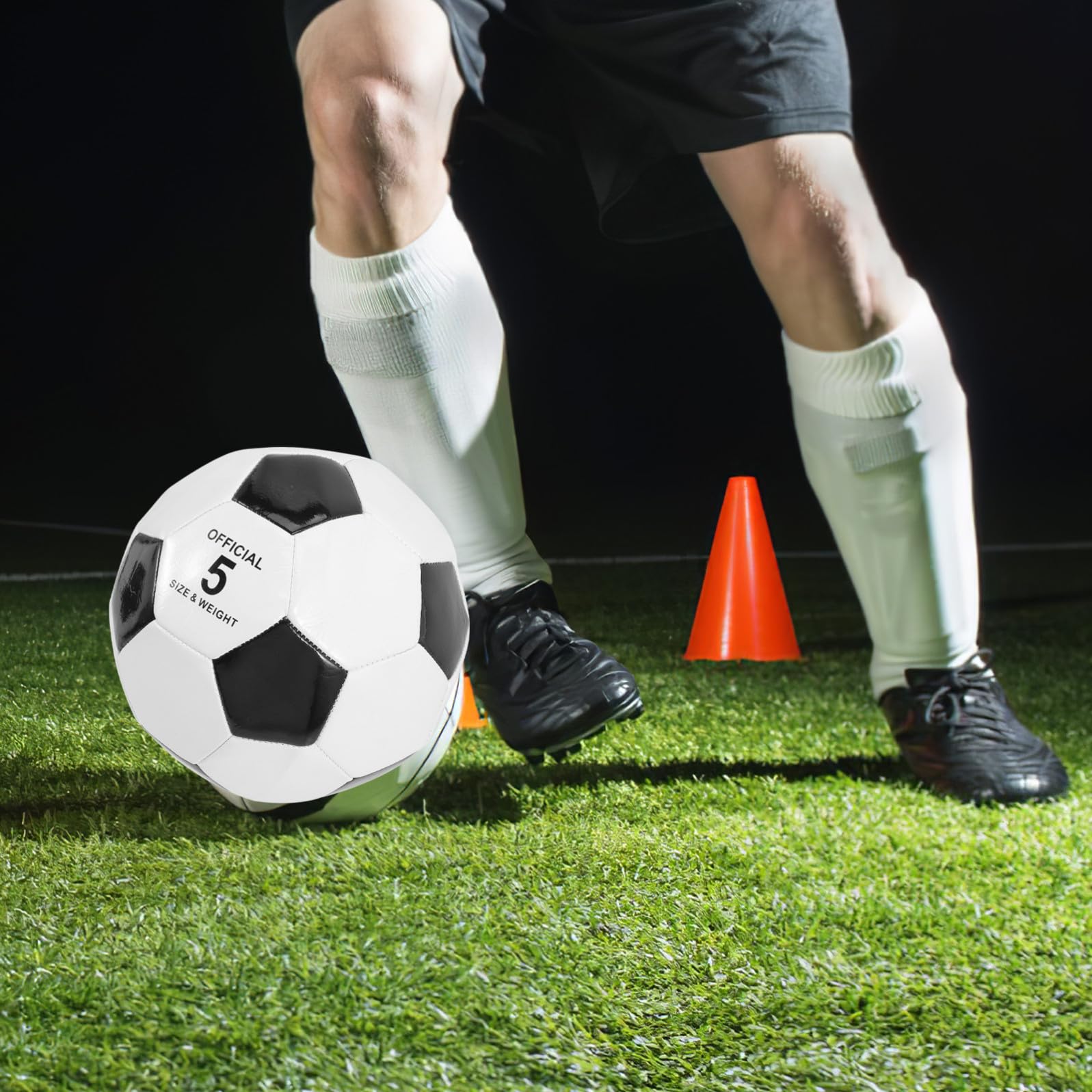 Healeved 6 Pezzi Pallone da Calcio in PVC, Resistente all'Usura, per Allenamento e Gioco nel Parco o Campo da Calcio, Misura 5