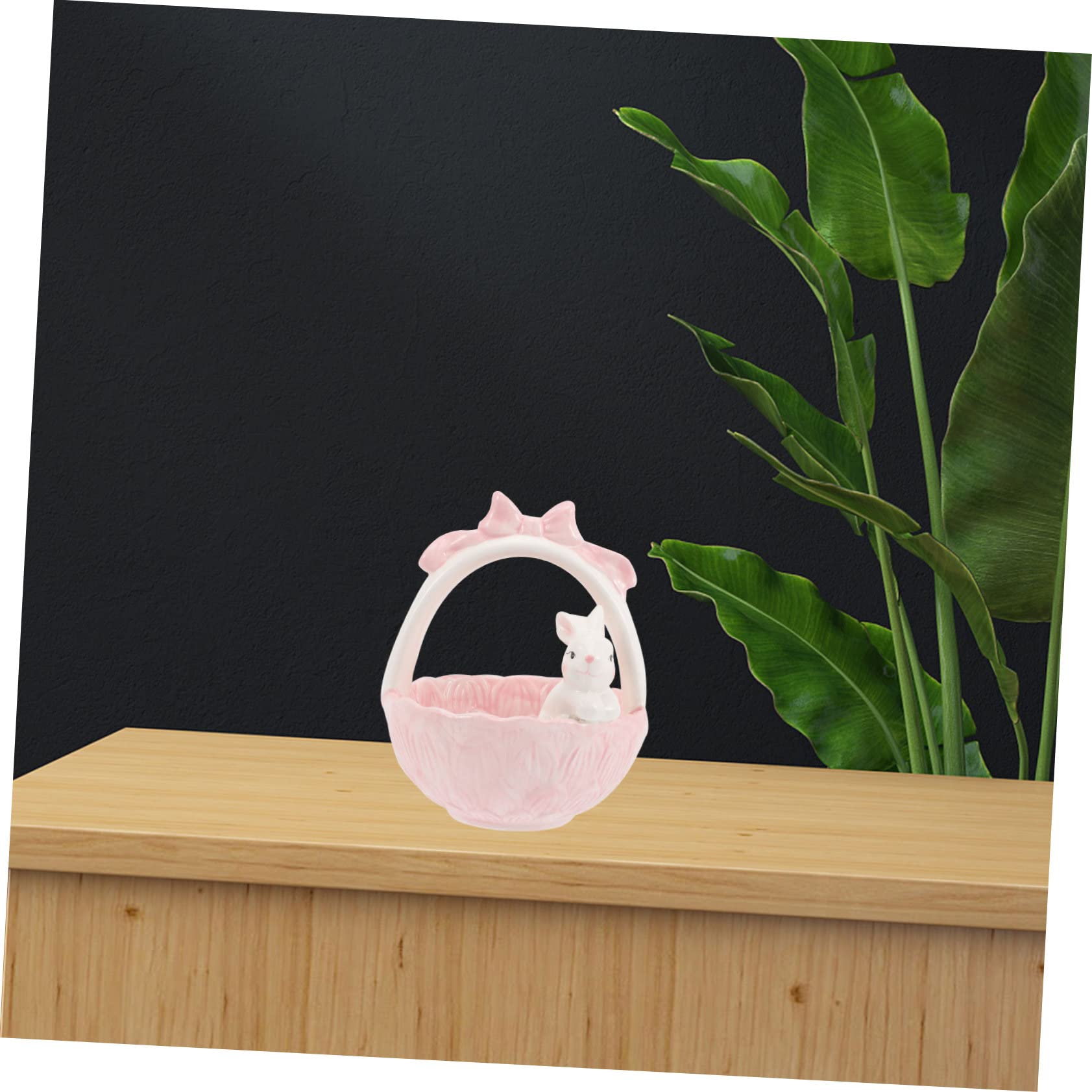 Garneck 2 Pz cesto di Pasqua cavia Bambola roba da coniglio decorazioni di coniglietti easter bunny easter basket adornare il desktop ornamento per cesto di coniglio da tavolo ceramica