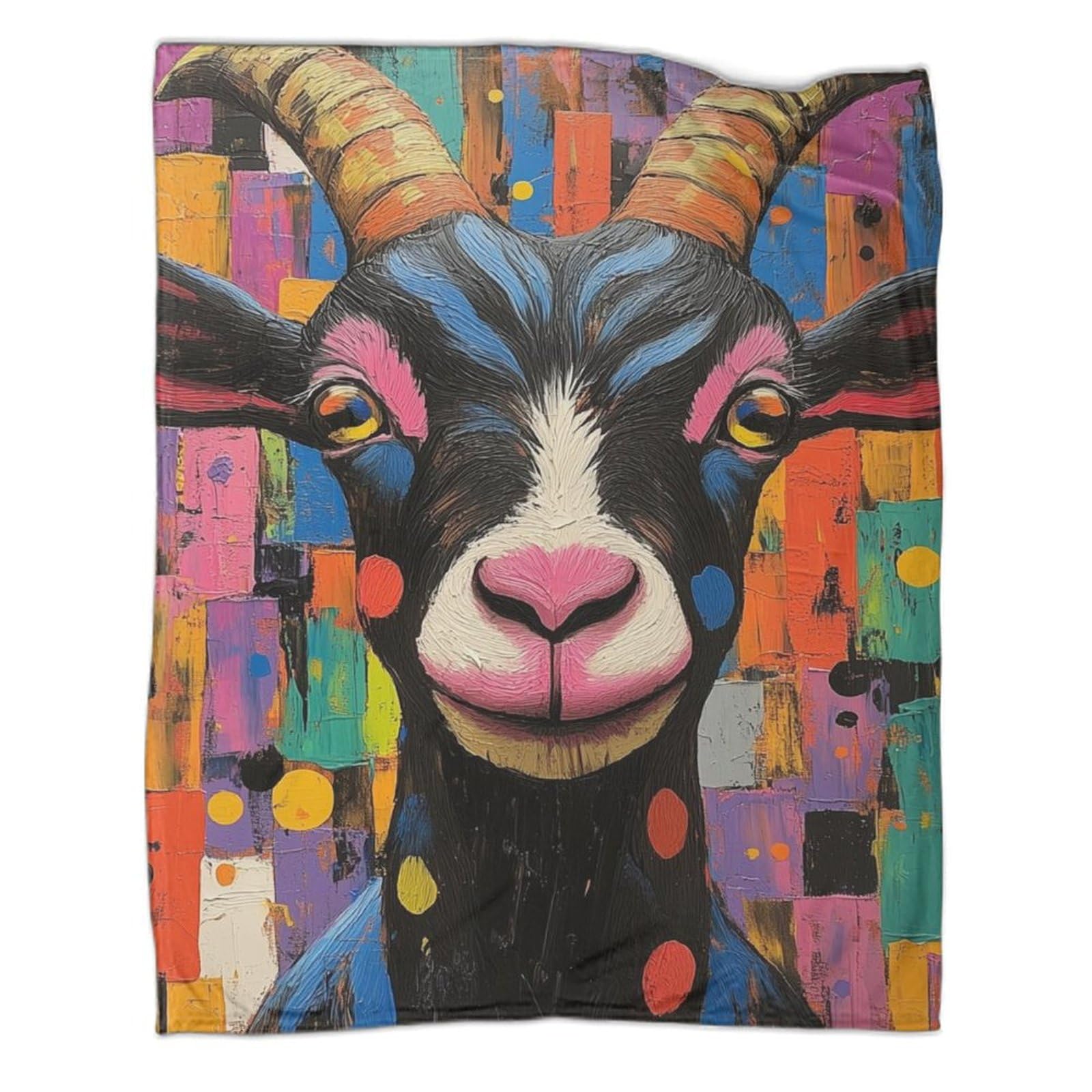 DCABEIOOE Goat 3D Printed Blanket Game Blanket Soft Warm Bedding for Bed Couch Modern Bedroom Decor 80x90inch(200x230cm)