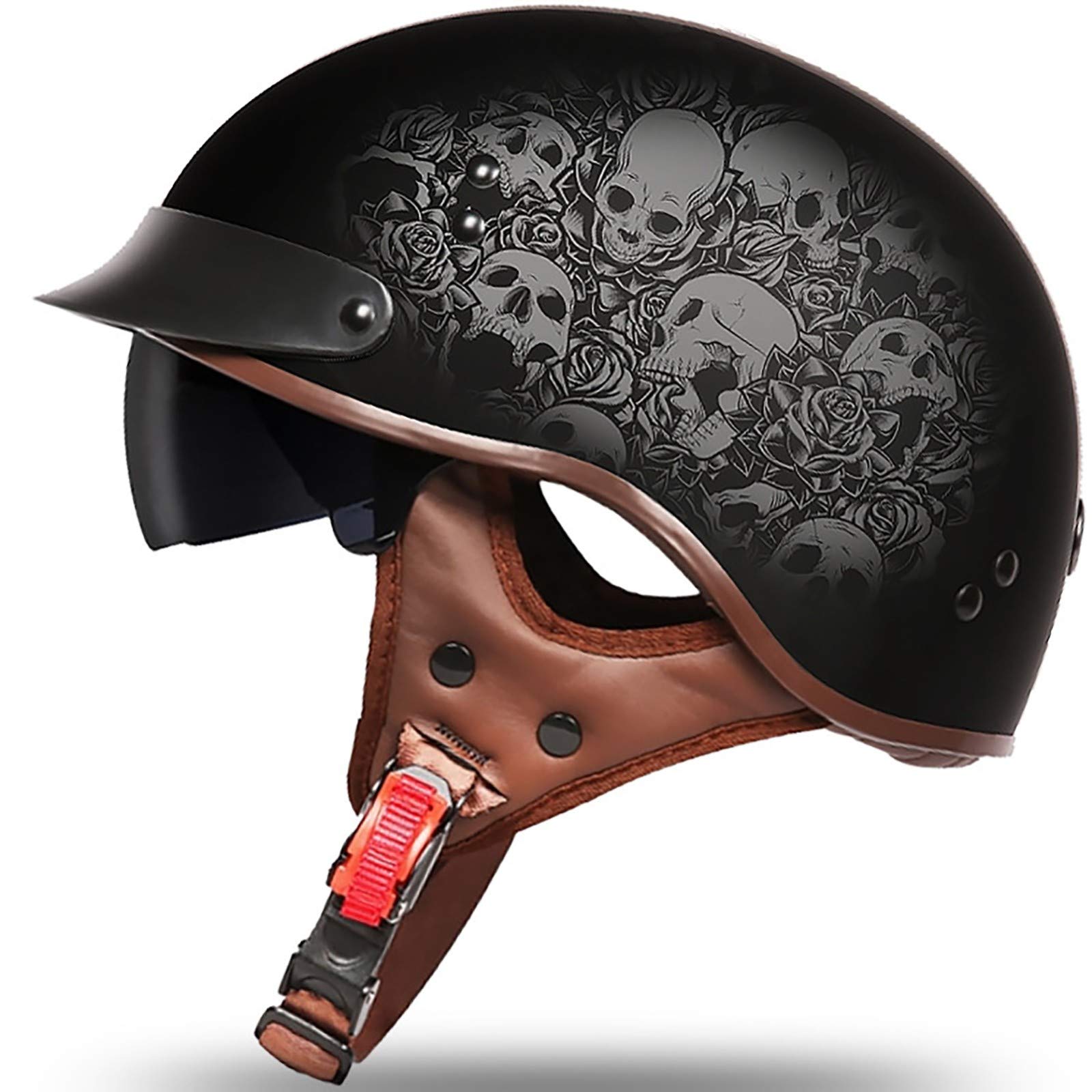 Casque moto rétro homologué dot ece pour cruiser vintage