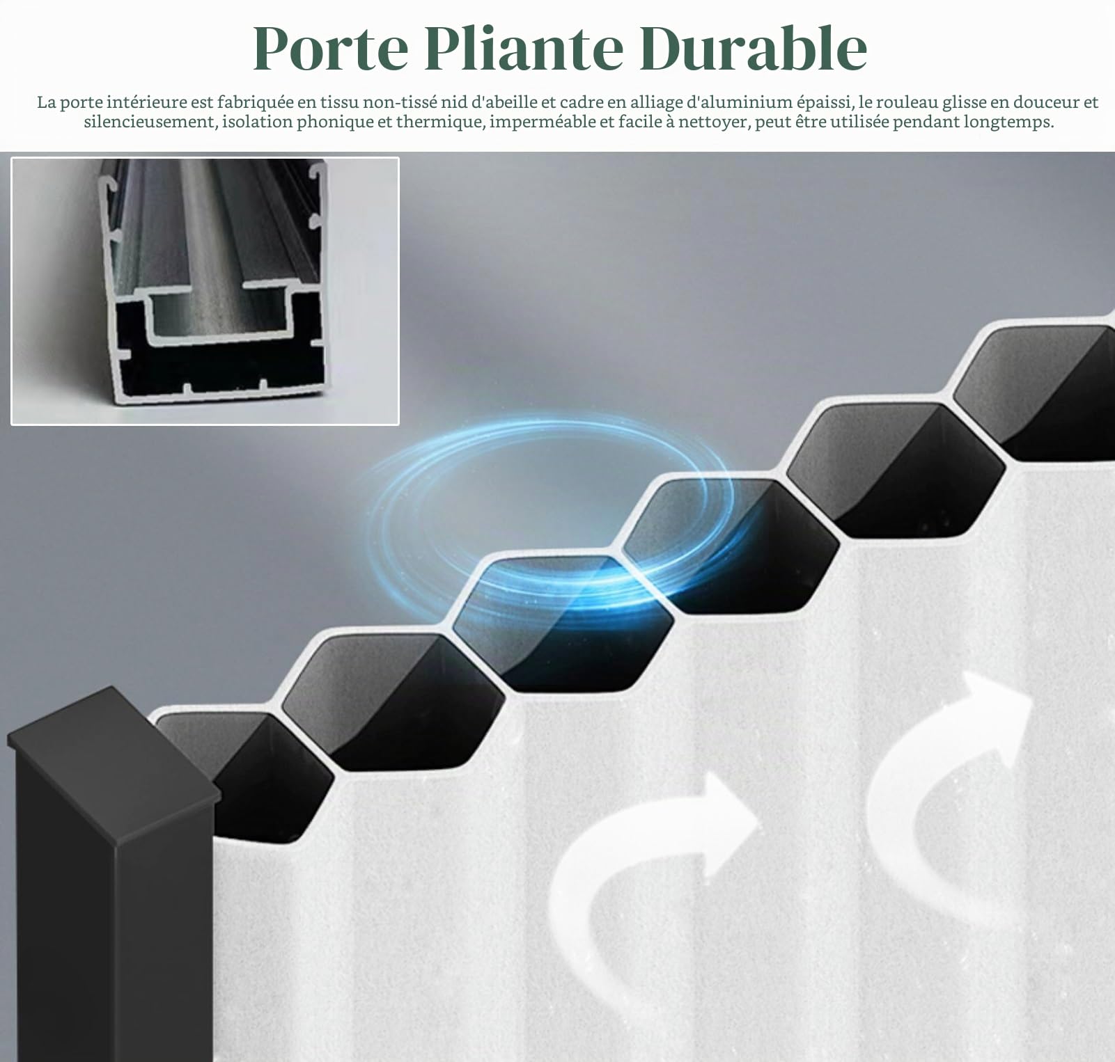 Porte Accordéon Interieur Portes Accordéon Verrouillables pour Salle Bain, Cuisine et Placard, Porte Pliante Sur Mesure, Sans Perçage, Barrière de Séparation Intérieure pour Chambre Camping-car