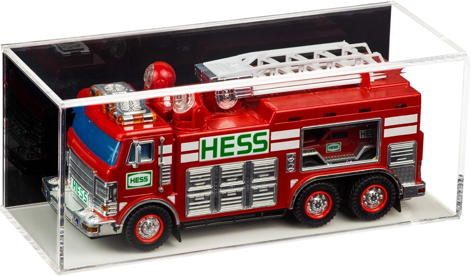 Acrylic Display Case with White Back & Wall Mount Vertical or Horizontal Display Cases for Figures & Memorabilia, Wall Mounted Display Case Clear Showcase Dim: 5.5" L x 5.5" W x 13.25" H (A017-WB-WM)