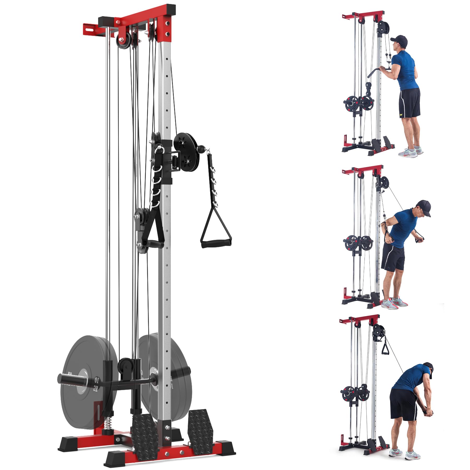 Lat Pulldown Ceiling Mounted Cable Crossover Workout Equipment