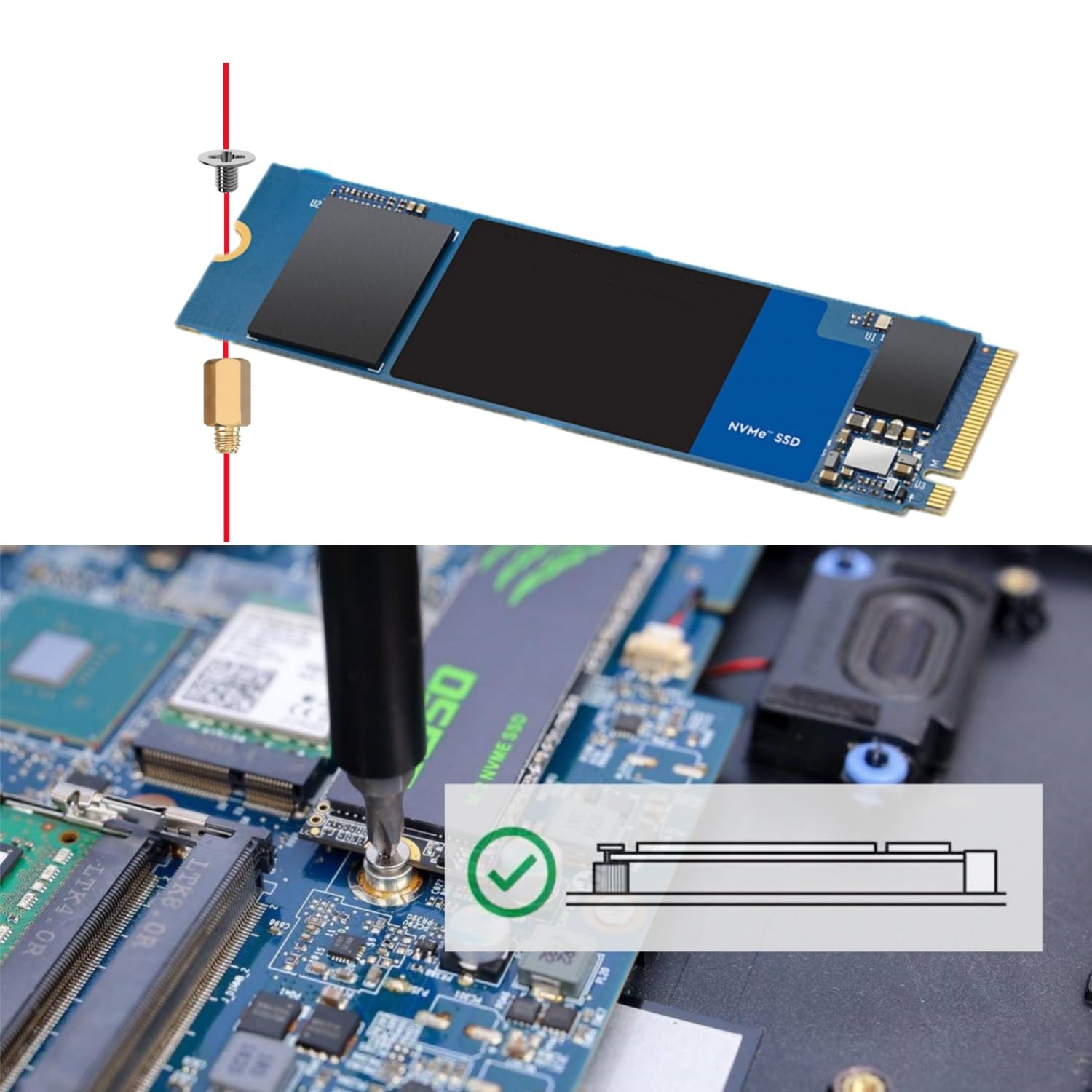 Amazon.co.jp: M.2 SSD スクリュー M.2 SSD スタンドオフとスクリュー
