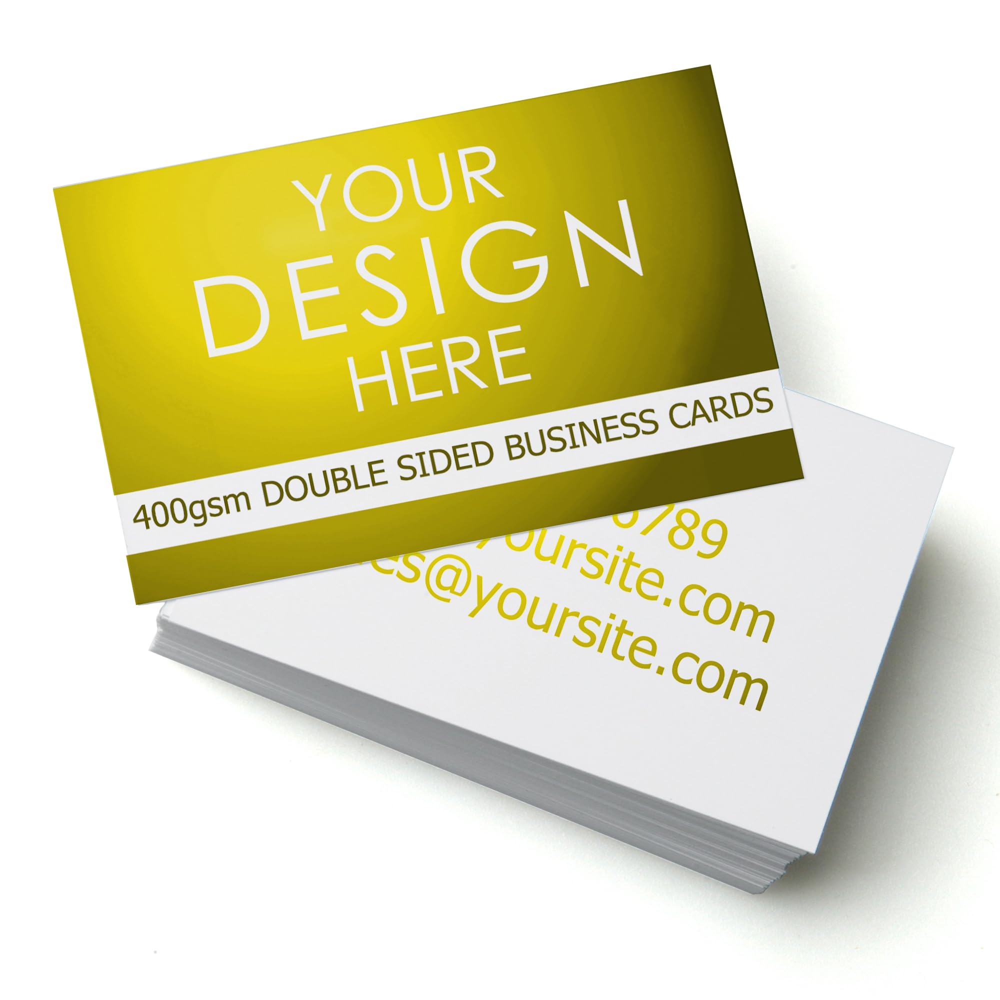 Personalised Business Cards Double Sided, Professional Digital Printing, Custom Business Cards, Loyalty Cards, Thank You Cards (400gsm Luxury, 100)