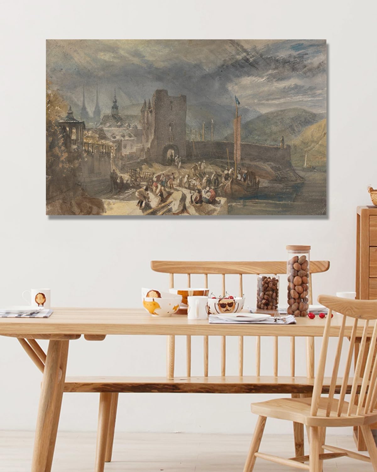 Styl Turnera Romantyczny Krajobraz Płótno Art. A42. Tylko płótno 30 x 48 cm