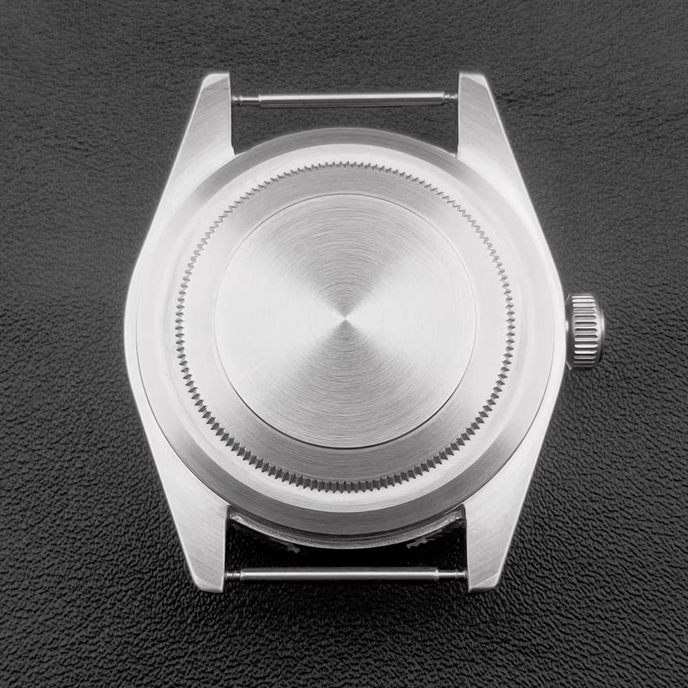Edelstahl 40mm Uhren Modifizierung Kit, Passend für 8215 8200 3804 2813 8205 Werk 28,5mm Zifferblatt, Flaches Saphirglas Drehbare Lünette Uhrengehäuse für Rolex Submariner GMT-Master