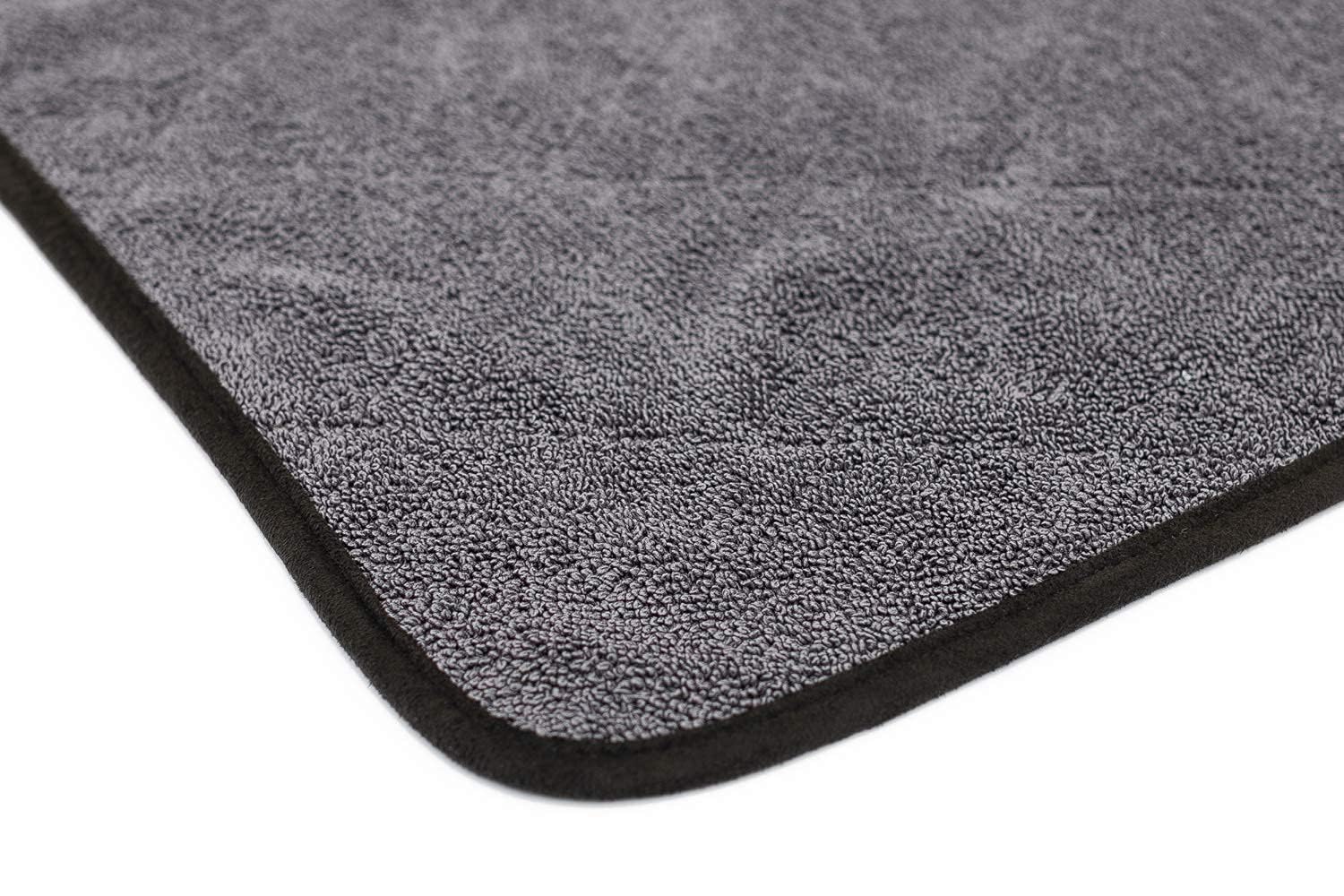 The Rag Company Lot de 2 serviettes de séchage en microfibre 70/30 850 g/m² avec boucle torsadée - 50 x 60 cm