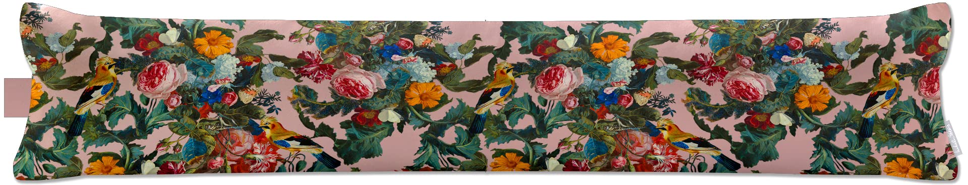 Izabela Peters Rosewater Luxurious Eco-Friendly Draught Excluder - Birds In Paradise - Standard - Window Door Seal, Fabric Draft Excluder Cushion Stopper For Door Bottom