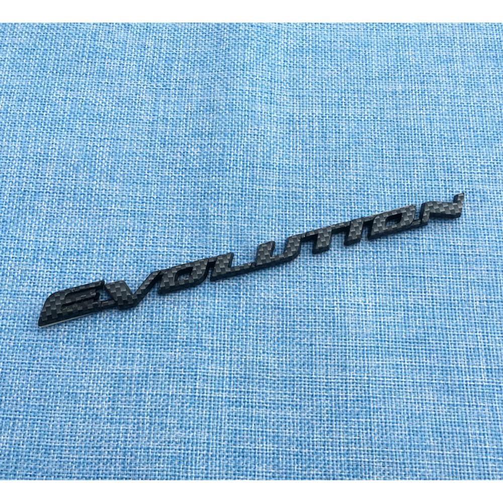 Car Emblem Sticker for Mitsubishi Lancer Evolution X EVO Car Front and Rear Hood Trunk Grille Car Body Self Adhesive Sticker 3D Badge Decals Emblems,Black Style