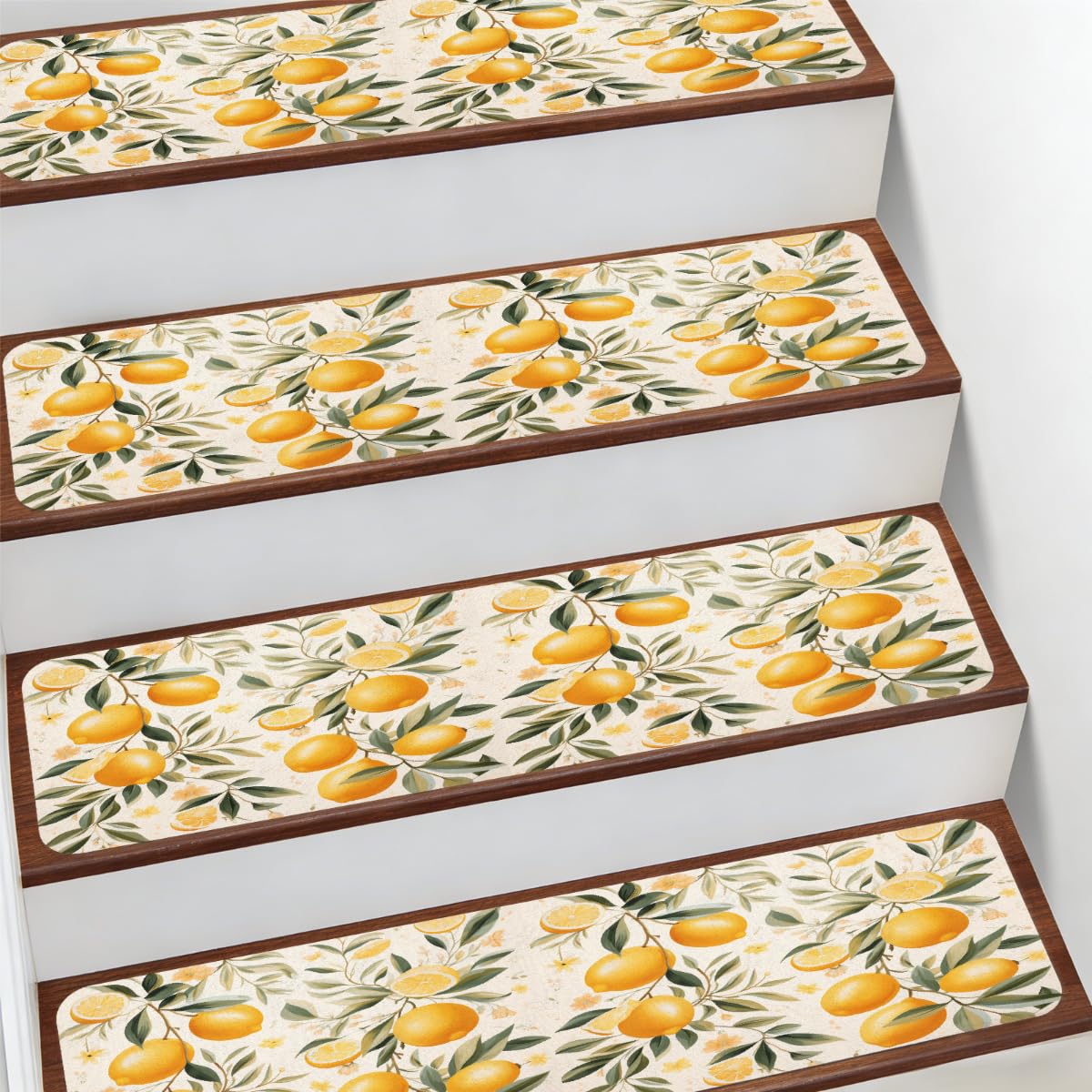 Alfombra para escaleras Mexpekil 7.8x30" limón antideslizante