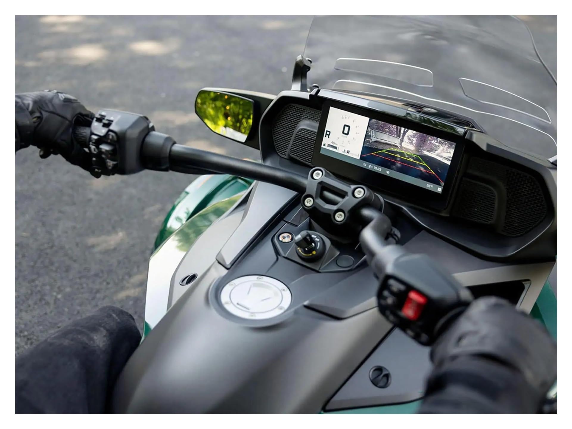 windabweiser Motorrad Für CAN AM Für Spyder F3 Erhöhte Windschutzscheibe Spyder Frontscheibe Motorrad Erhöhen Sie Den Luftabweiser Spoiler Sport(Transparent)