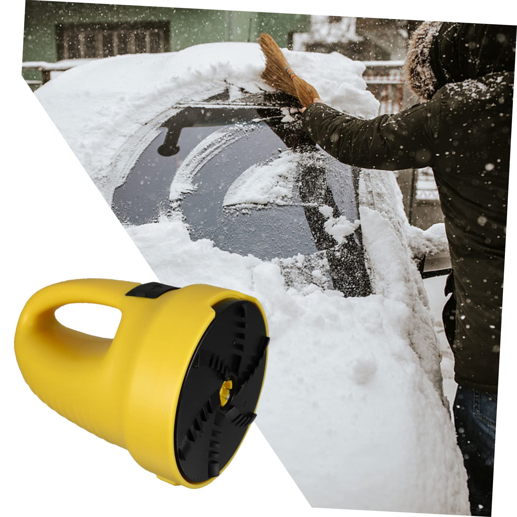 Grattoir à Glace pour Voiture, Pelle à Neige pour Pare-Brise, Outil Multifonction en Abs, Portable, pour Déneigement et Dégivrage