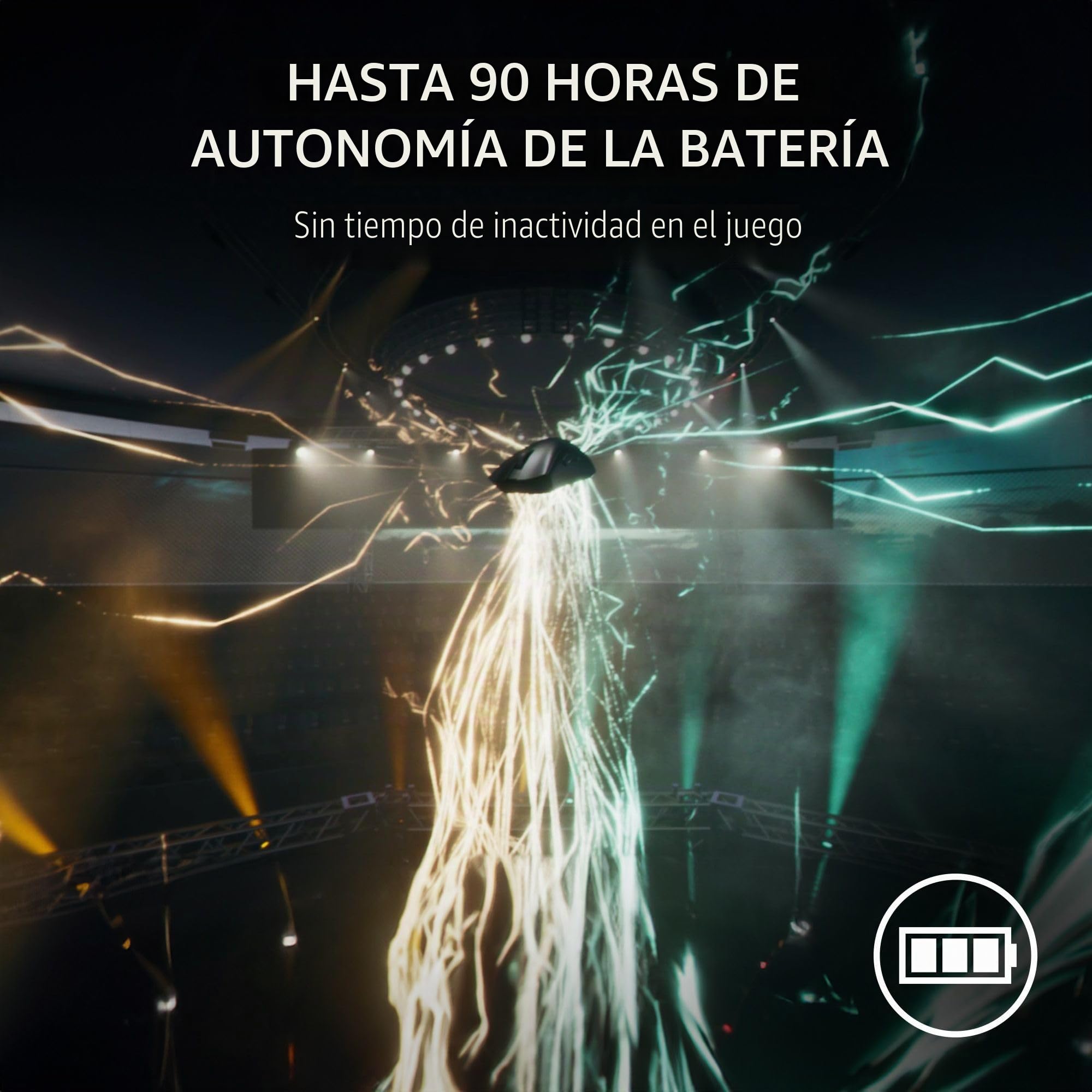 Razer DeathAdder V3 Pro - Ratón inalámbrico para juegos + dongle inalámbrico HyperPolling: 63 g, ligero, sondeo 8K, interruptores ópticos, sensor óptico Gen3-30K, 6 botones programables, batería de 90