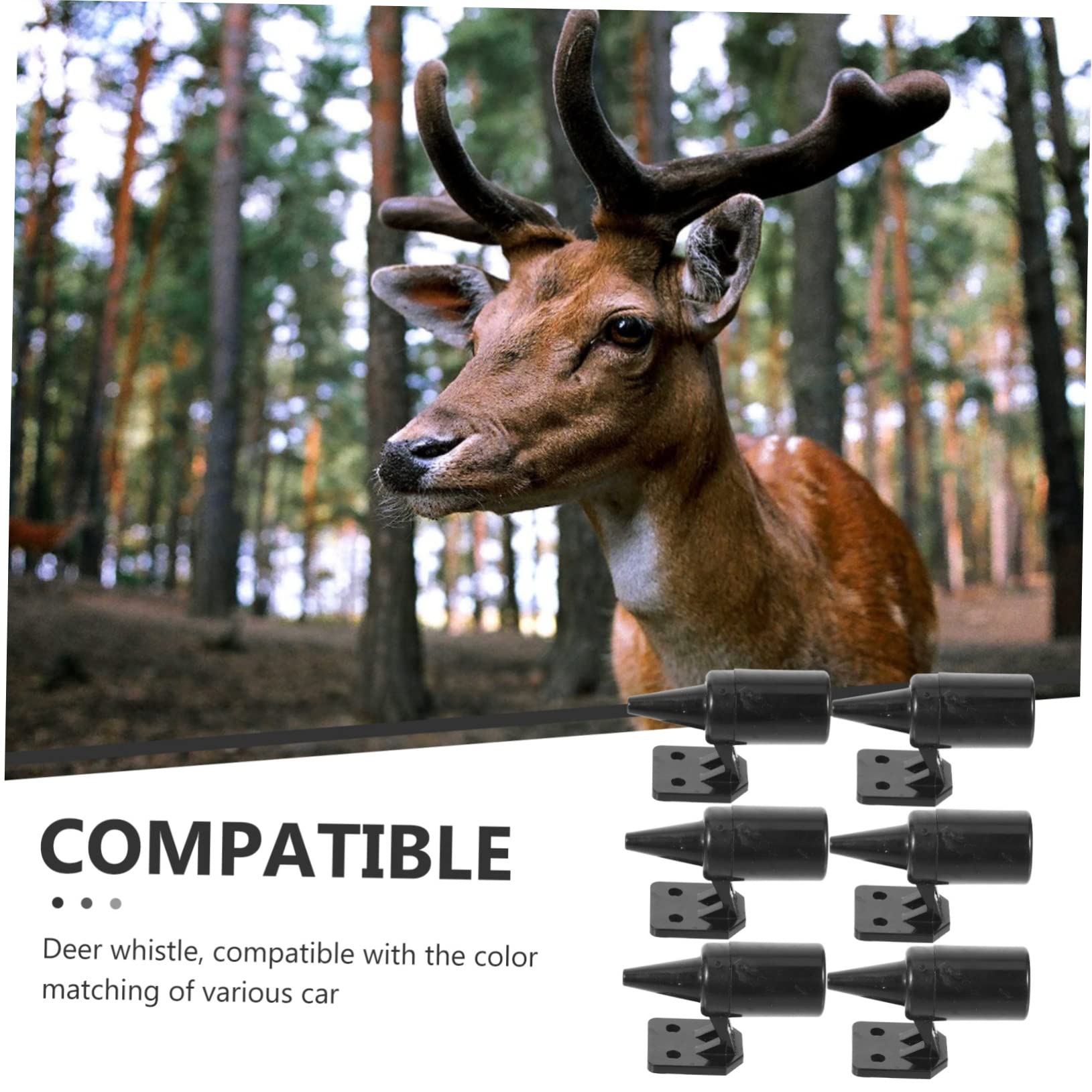 SOLUSTRE 24pièces Sifflets Avertisseurs De Cerf Pour Voiture Dispositif De Sécurité Animal Sifflet Ultrasonique Pour Alerte De Rennes Installation Facile Sur Bumper Ou Compatible Avec