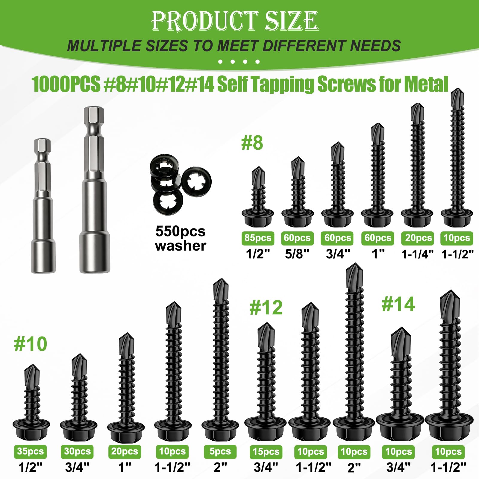 1000 Stainless Steel Self Tapping Screws -2