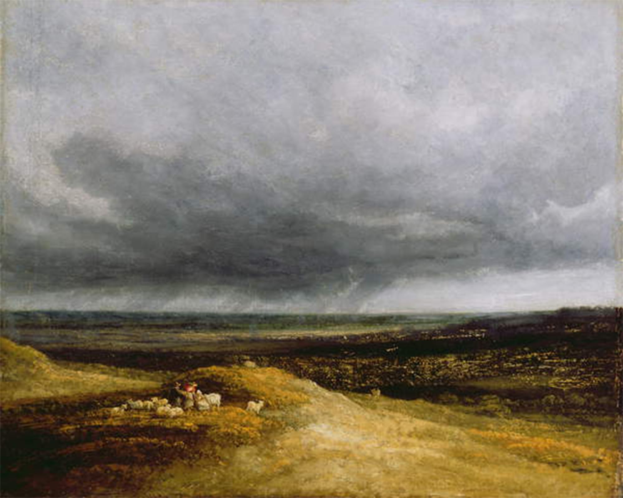 SERENDIPITP Abstract Painting Mural Print Picture Wall Decor Painting Approaching Storm by Georges Michel Vintage Wall Artwork for Home Decor 60x90cm