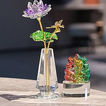 Amazon.co.jp: 蓮の花 ハス クリスタルフラワー 置物 枯れない花 浄化 Amazon.co.jp: 蓮の花 ハス クリスタルフラワー 置物 枯れない花 浄化