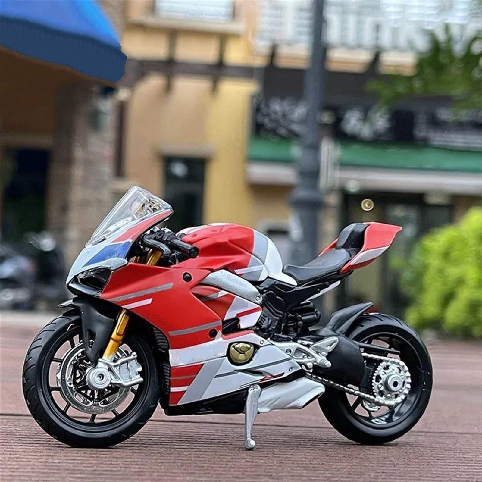 SEYXF Motorbike Toy 1:18 Motorcycle Metal Model Collection Simulation Diecasts Gifts for Ducati Panigale V4S for Corse(with Retail Box)