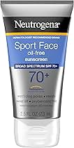 Neutrogena Sport Face Sunscreen SPF 70+, Oil-Free, 2.5 fl oz, Sweat & Water-Resistant, Broad-Spectrum UVA/UVB, Nourish & Restore Skin Balance, Oxybenzone Free Sunscreen For Face