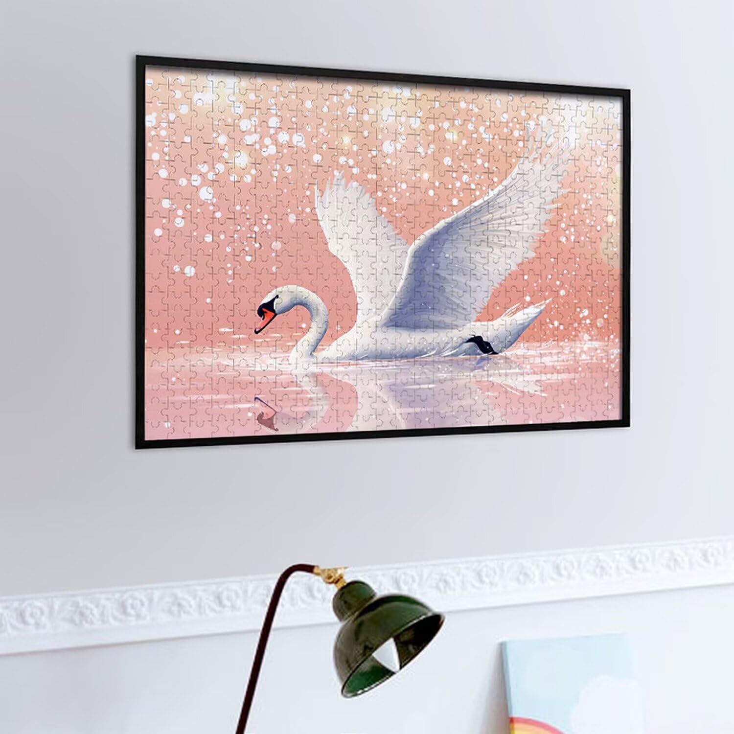 1500 Pezzi di Puzzle, Cigno1500 Pezzi di Puzzle per Adulti, Regalo di Anniversario, Regalo di Natale, Decorazione Della Casa, Prevenzione Della Degenerazione Cerebrale Negli Anziani v-805